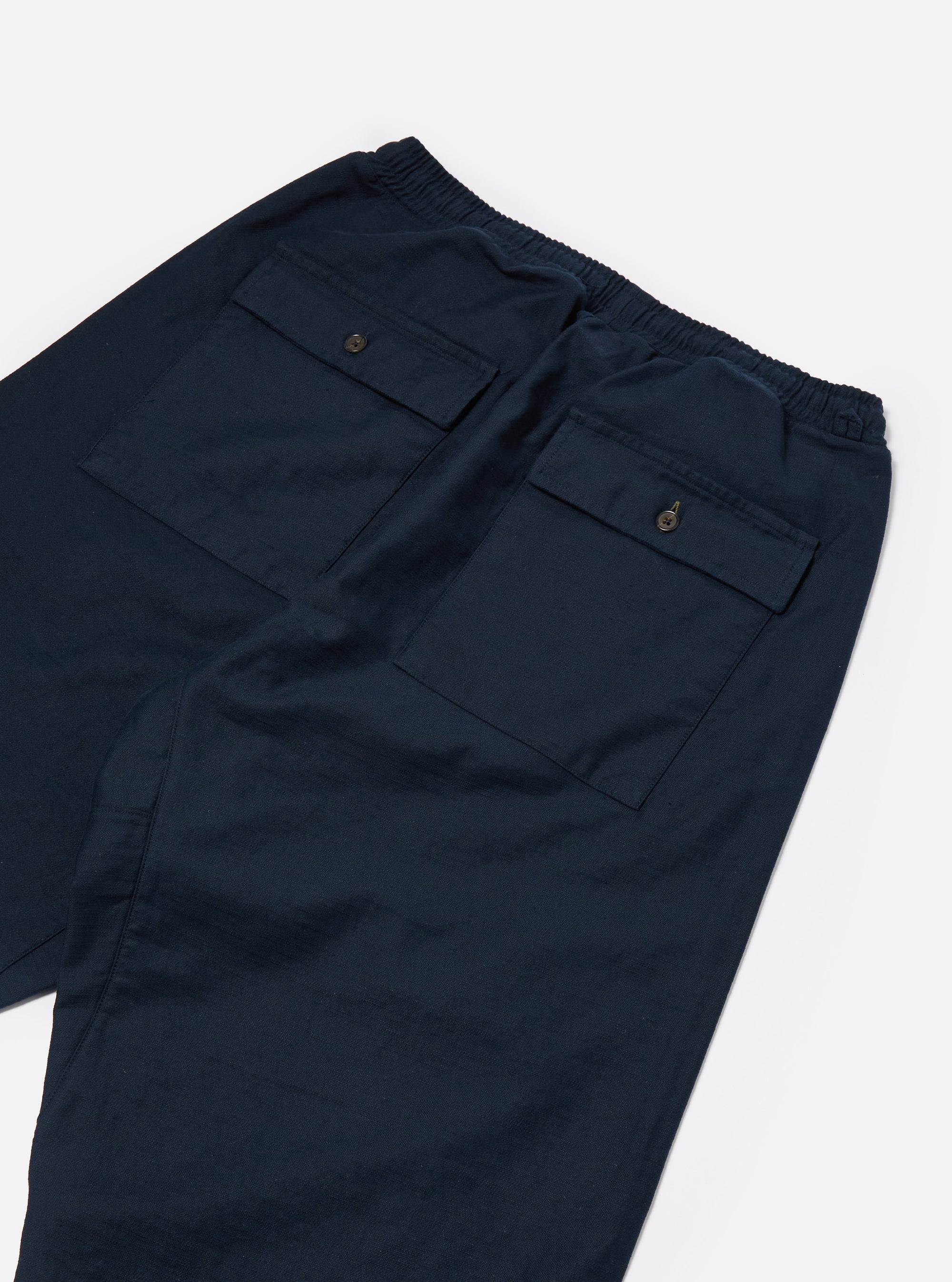 Universal Works Braga Pant in Navy Slub Sateen