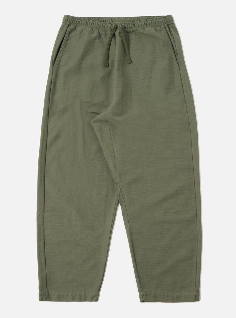 Universal Works Braga Pant in Olive Slub Sateen