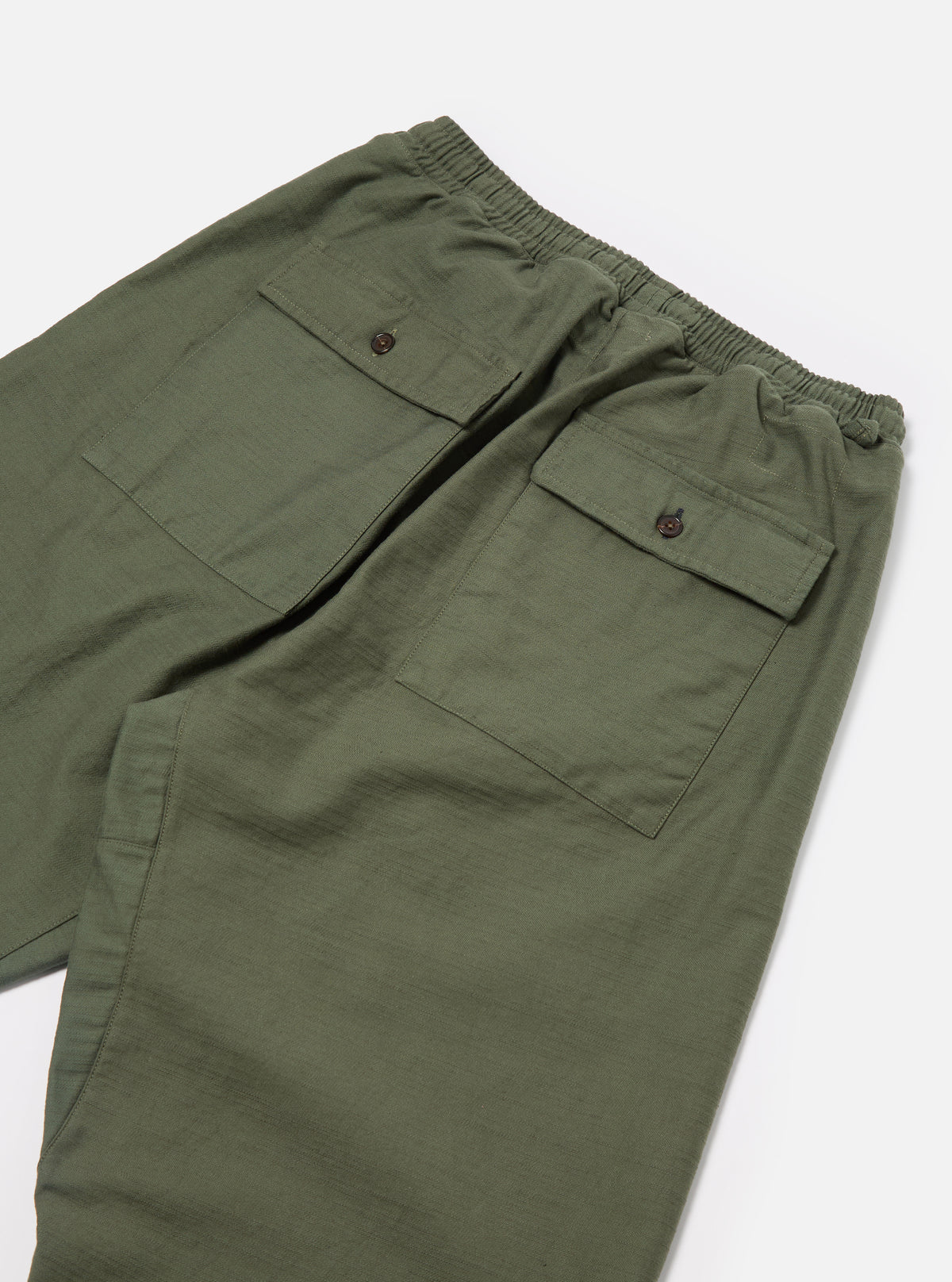 Universal Works Braga Pant in Olive Slub Sateen