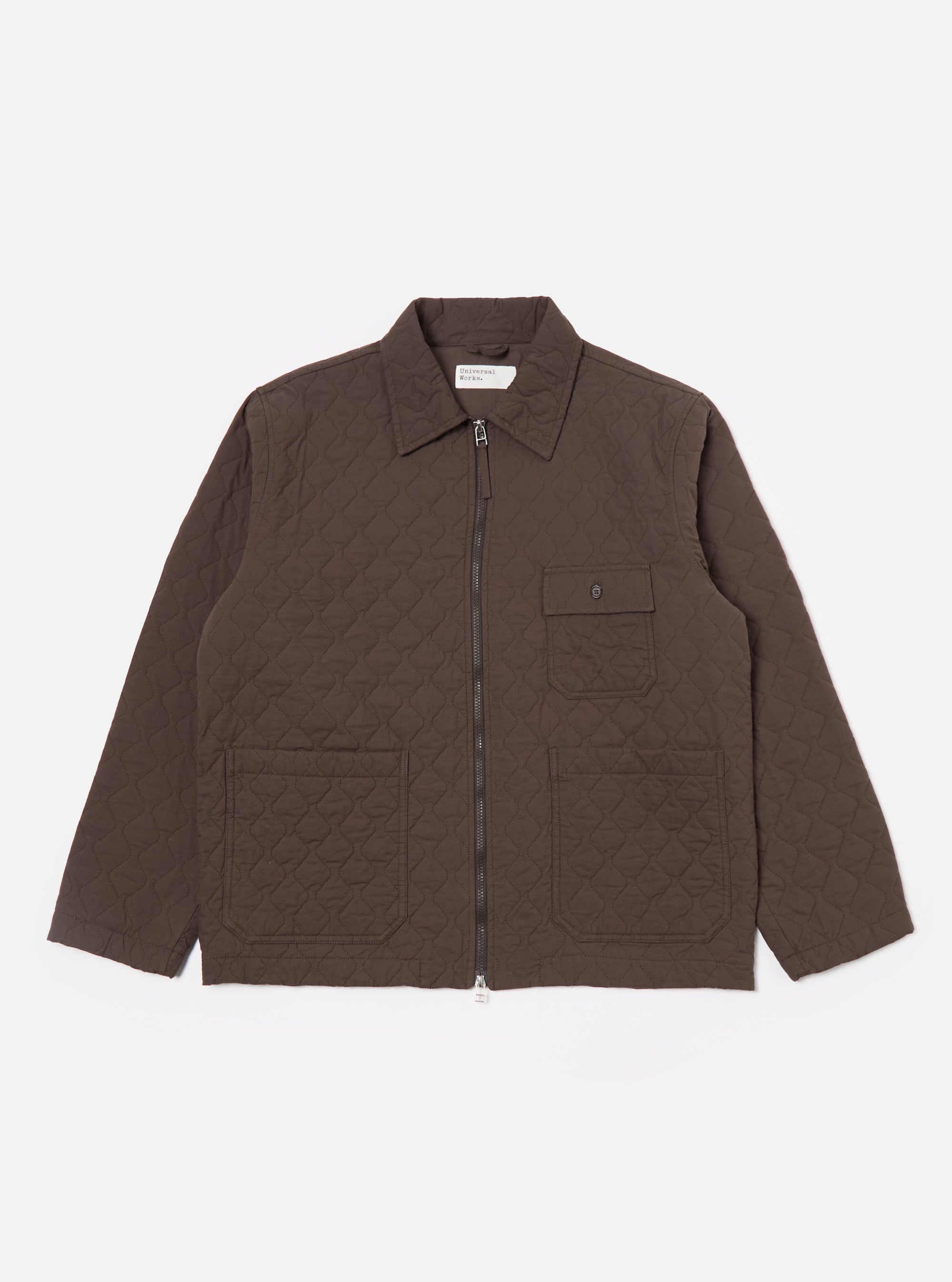 Universal Works Gower Jacket in Brown Quilt Cotton