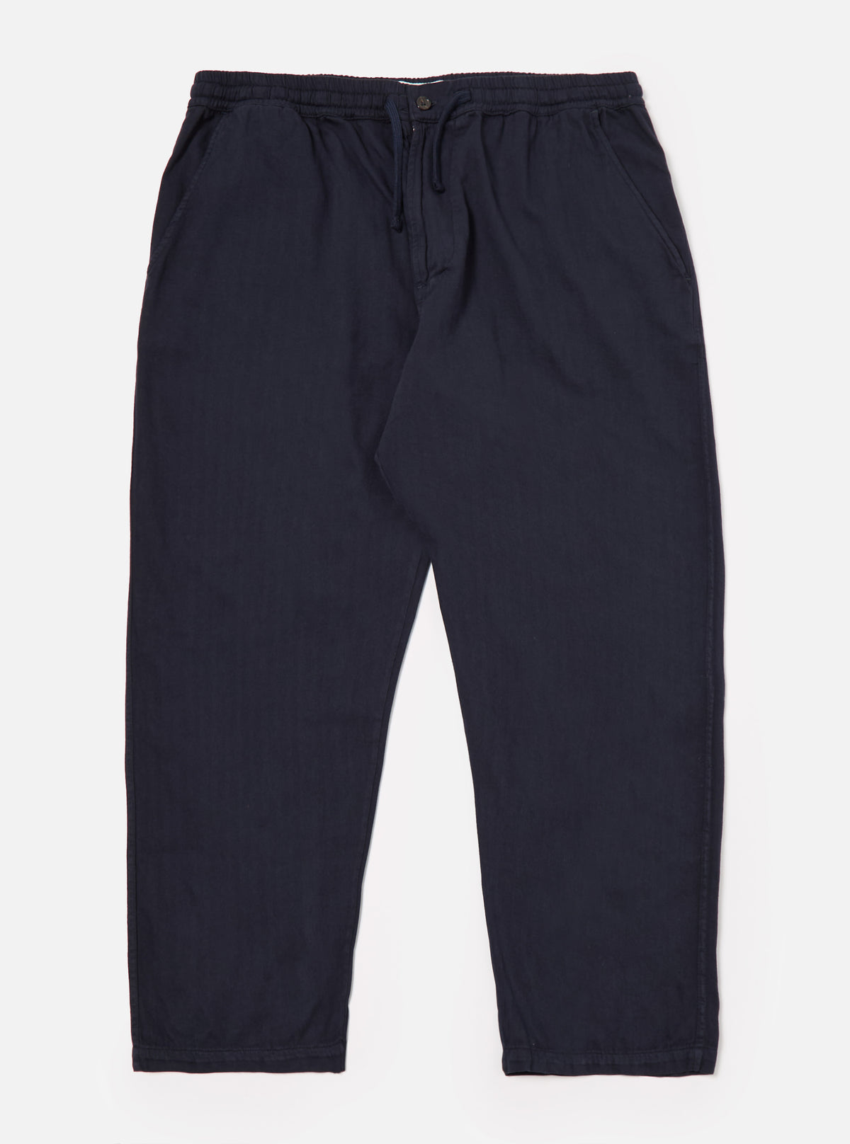 Universal Works Hi Water Trouser in Dark Navy Herringbone Cotton