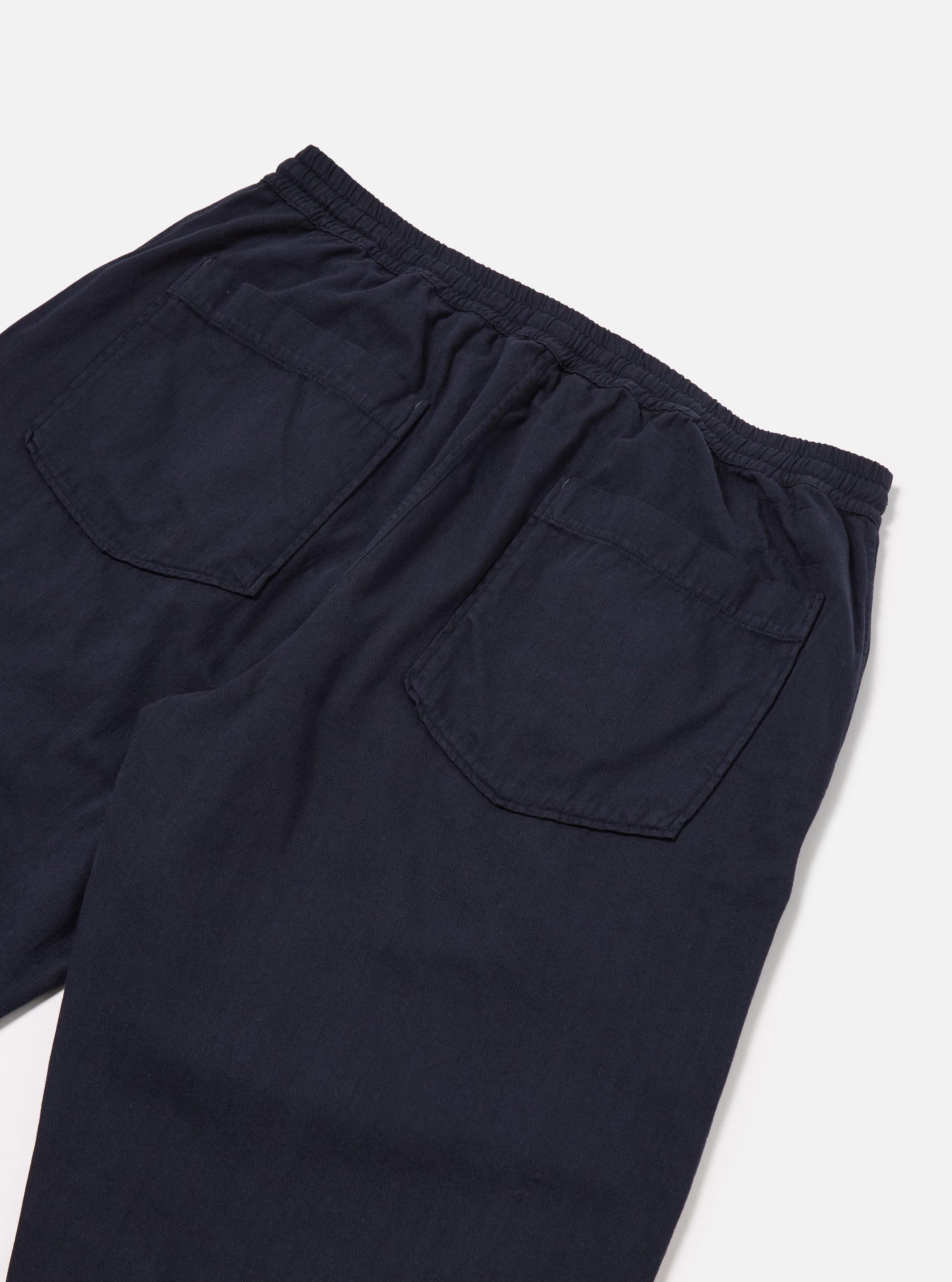 Universal Works Hi Water Trouser in Dark Navy Herringbone Cotton