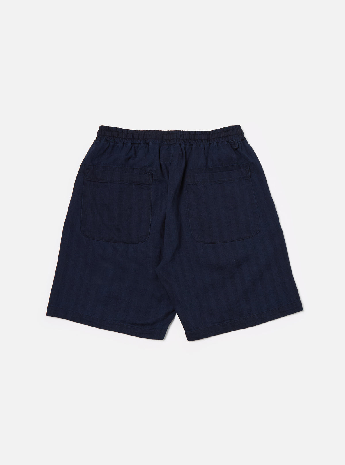 Universal Works Simple Short in Indigo Herringbone Denim