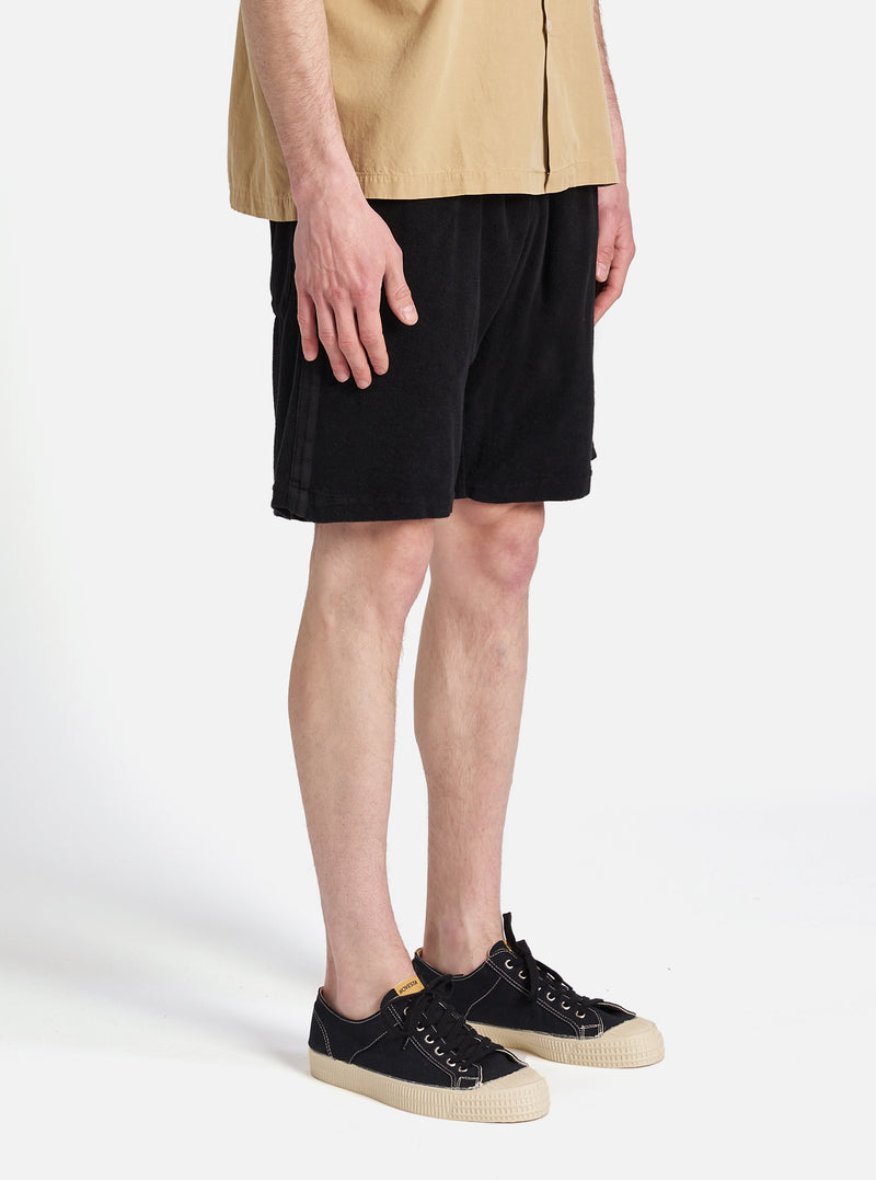 Universal Works Simple Short in Black Light Weight Terry