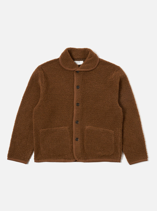 Universal Works Lancaster Jacket in Brown Alvar Fleece