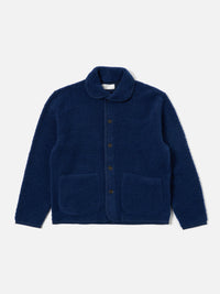 Universal Works Lancaster Jacket in Navy Alvar Fleece