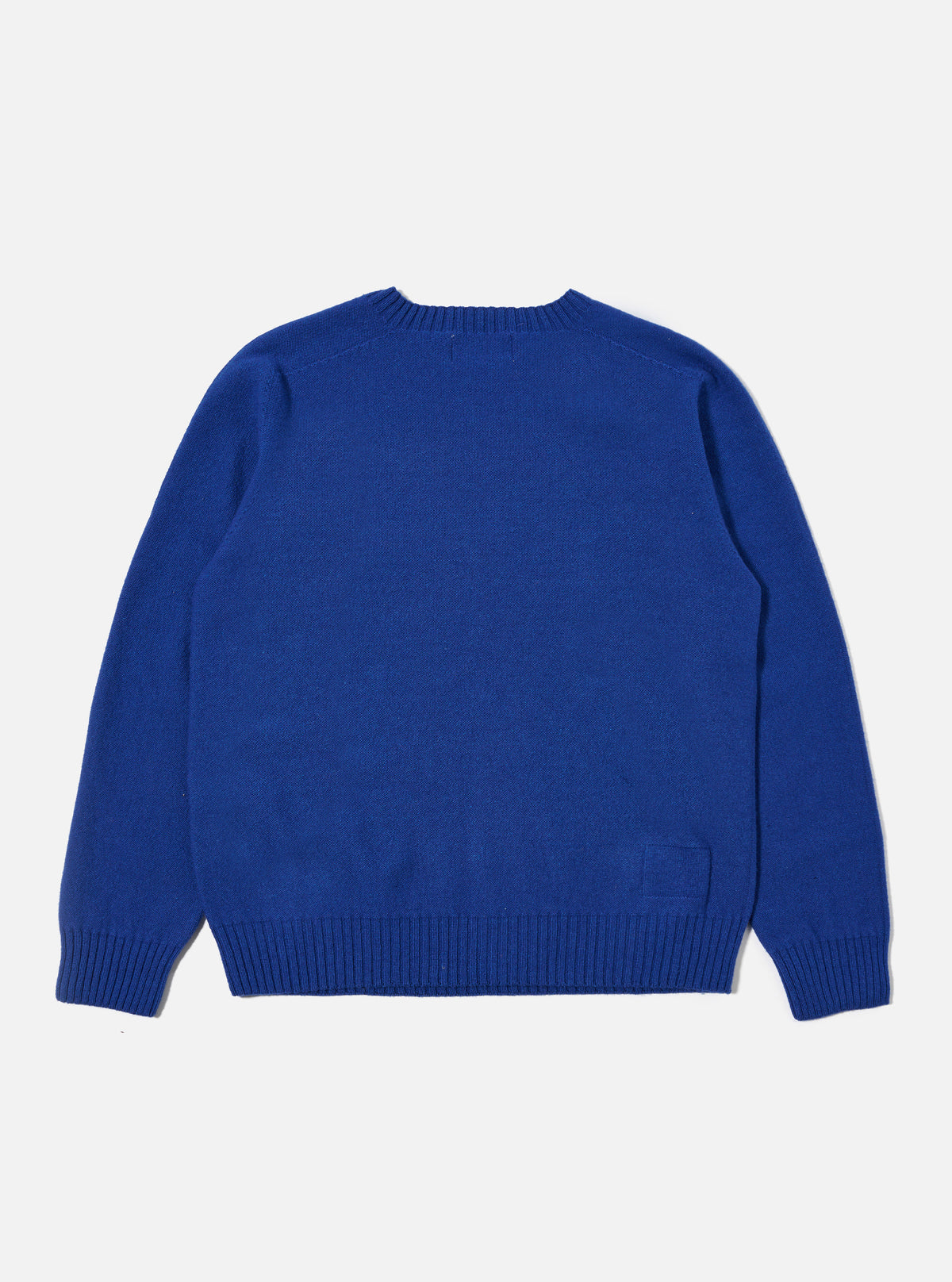 Universal Works Seamless Crew in Bold Blue Coast Knit