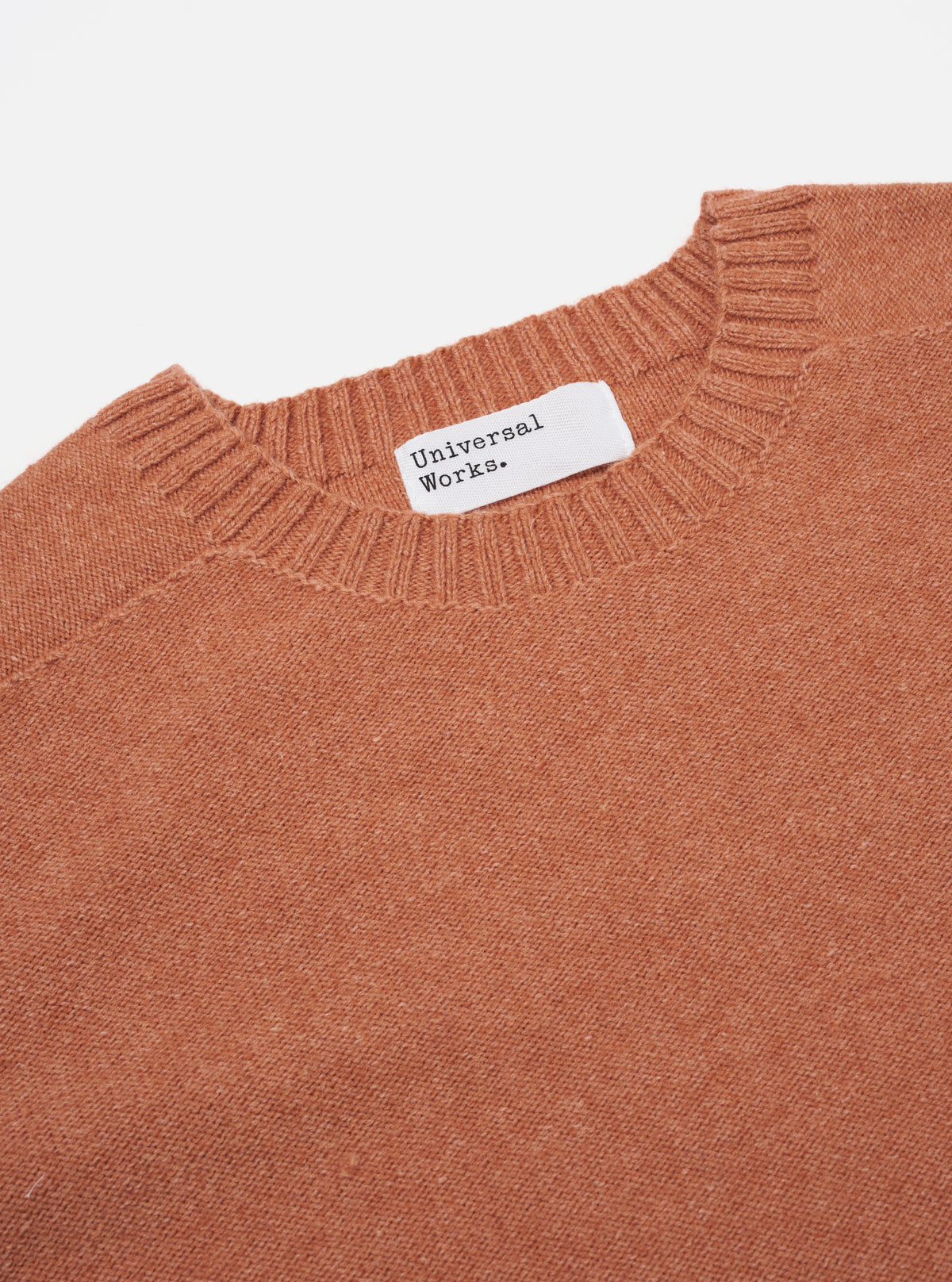 Universal Works Seamless Crew in Orange Coast Knit