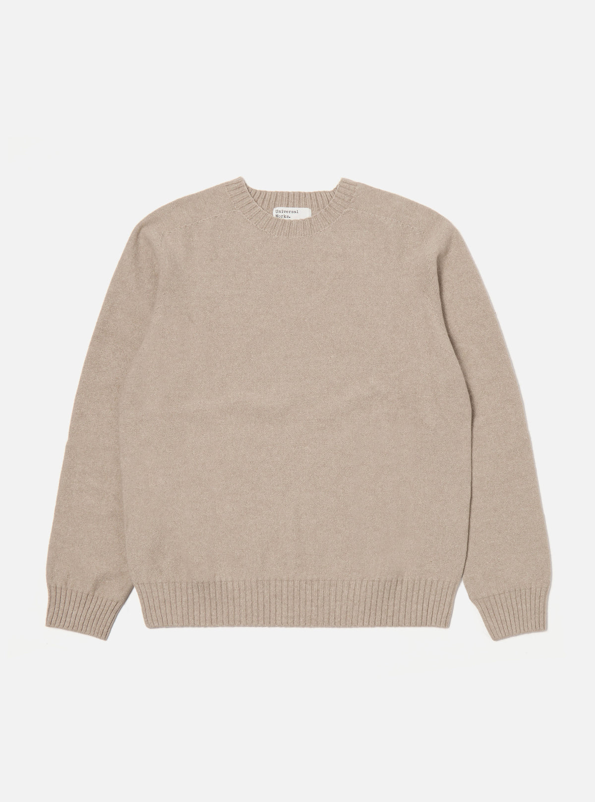 Universal Works Seamless Crew in Sand Coast Knit