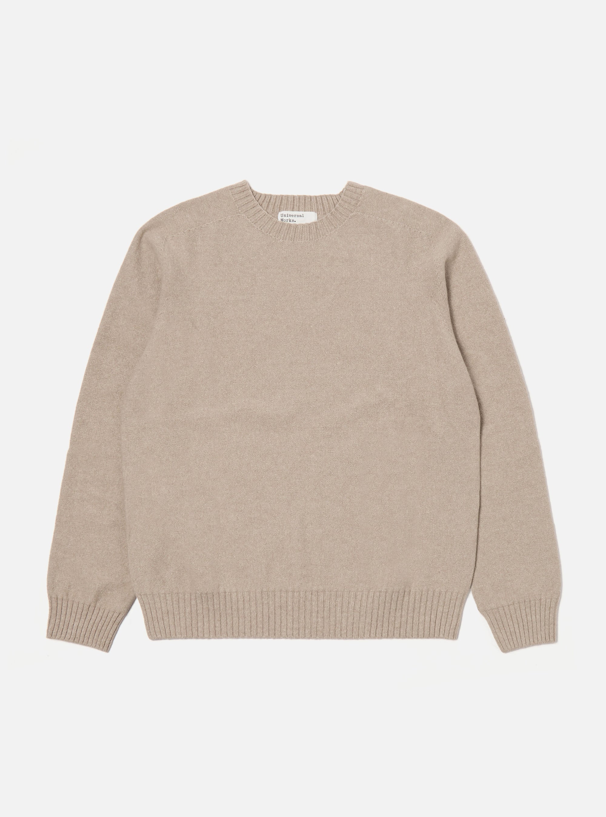 Universal Works Seamless Crew in Sand Coast Knit