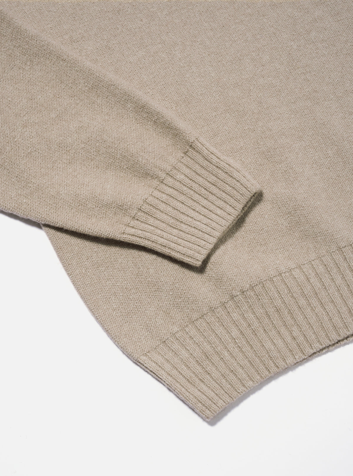 Universal Works Seamless Crew in Sand Coast Knit