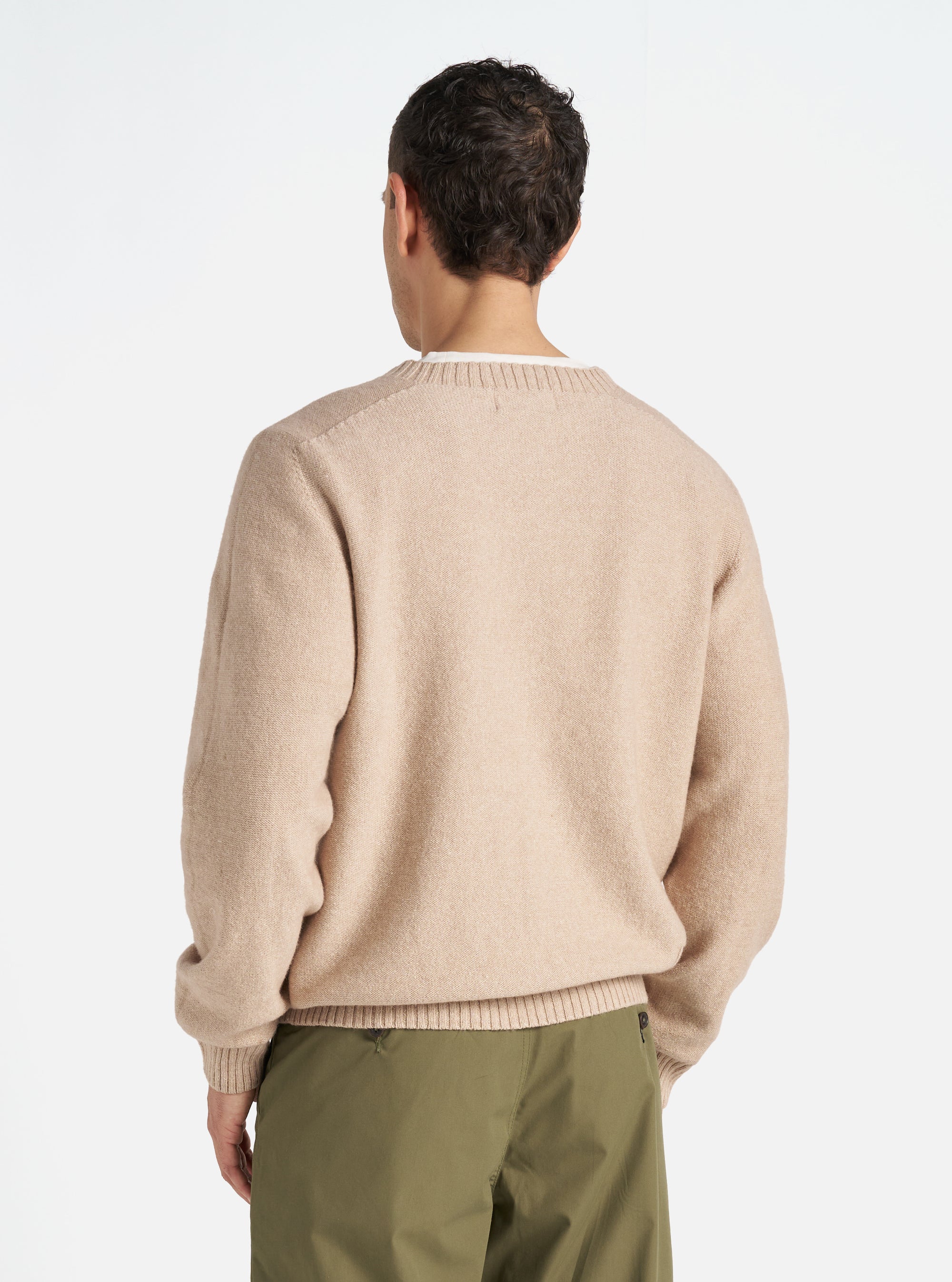 Universal Works Seamless Crew in Sand Coast Knit