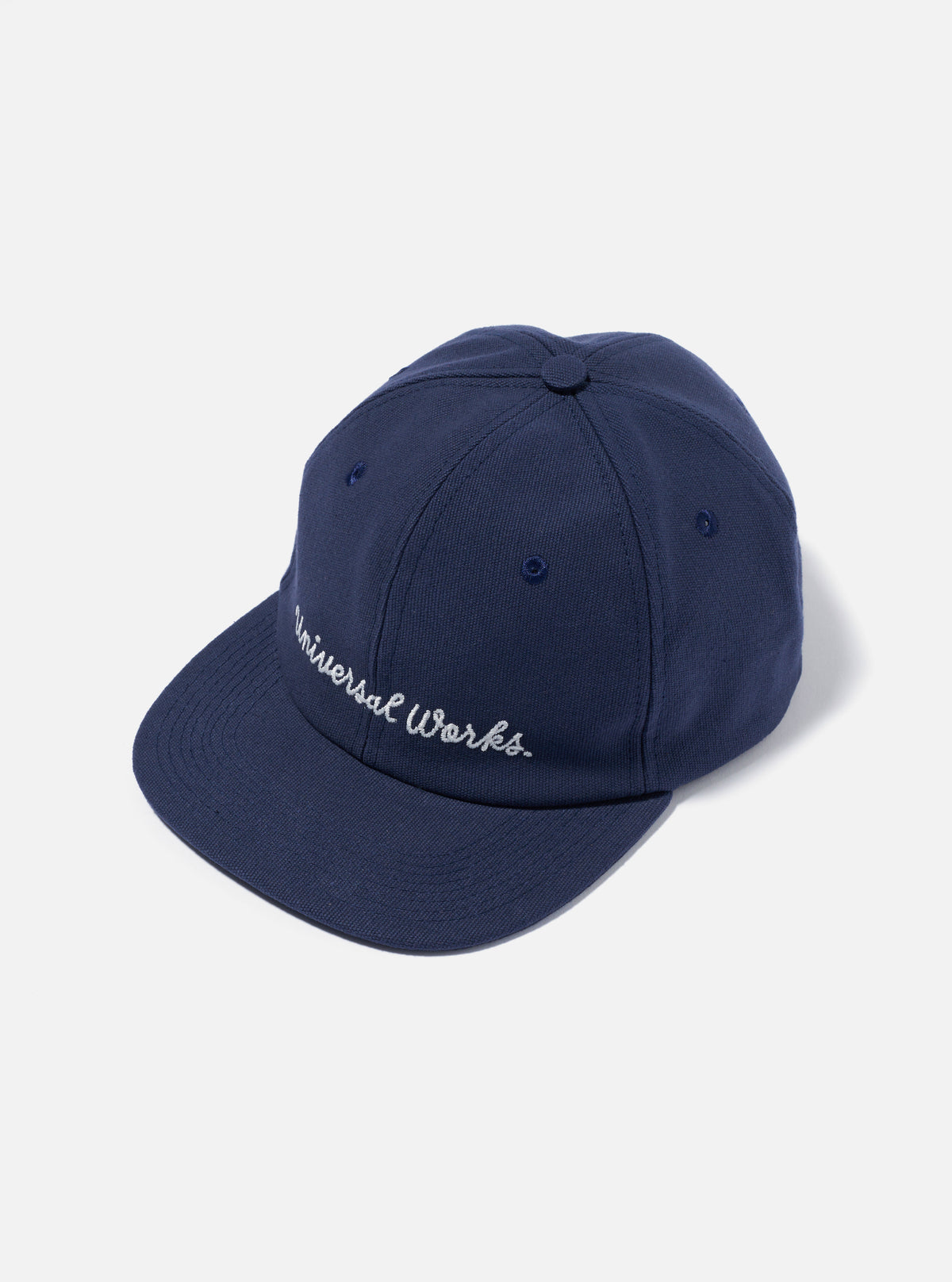 Universal Works Baseball Hat in Navy Canvas