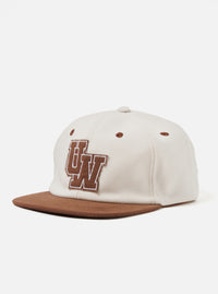 Universal Works Baseball Hat in Ecru/Rich Brown Canvas