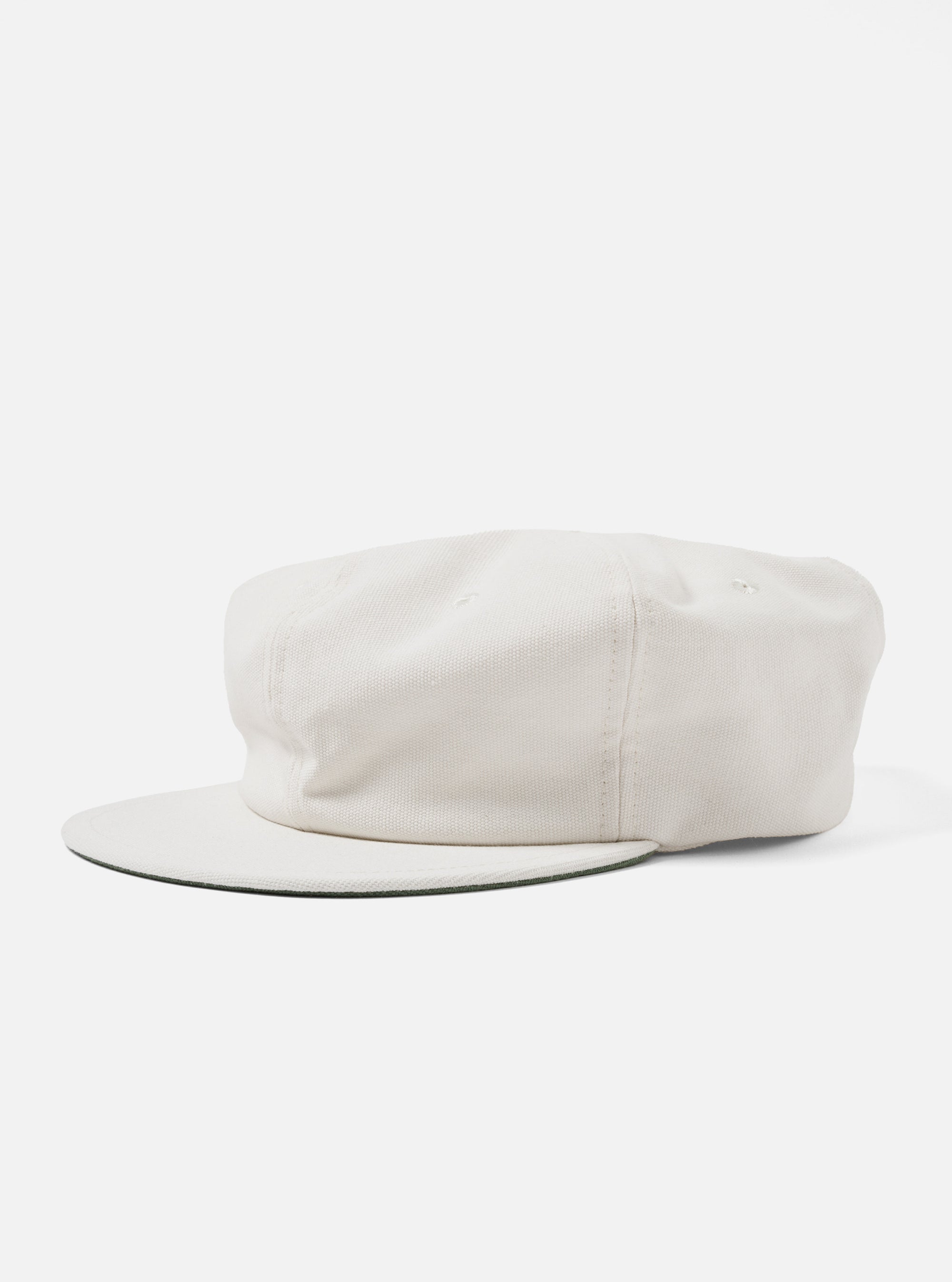 Universal Works Cricket Cap in Ecru Canvas