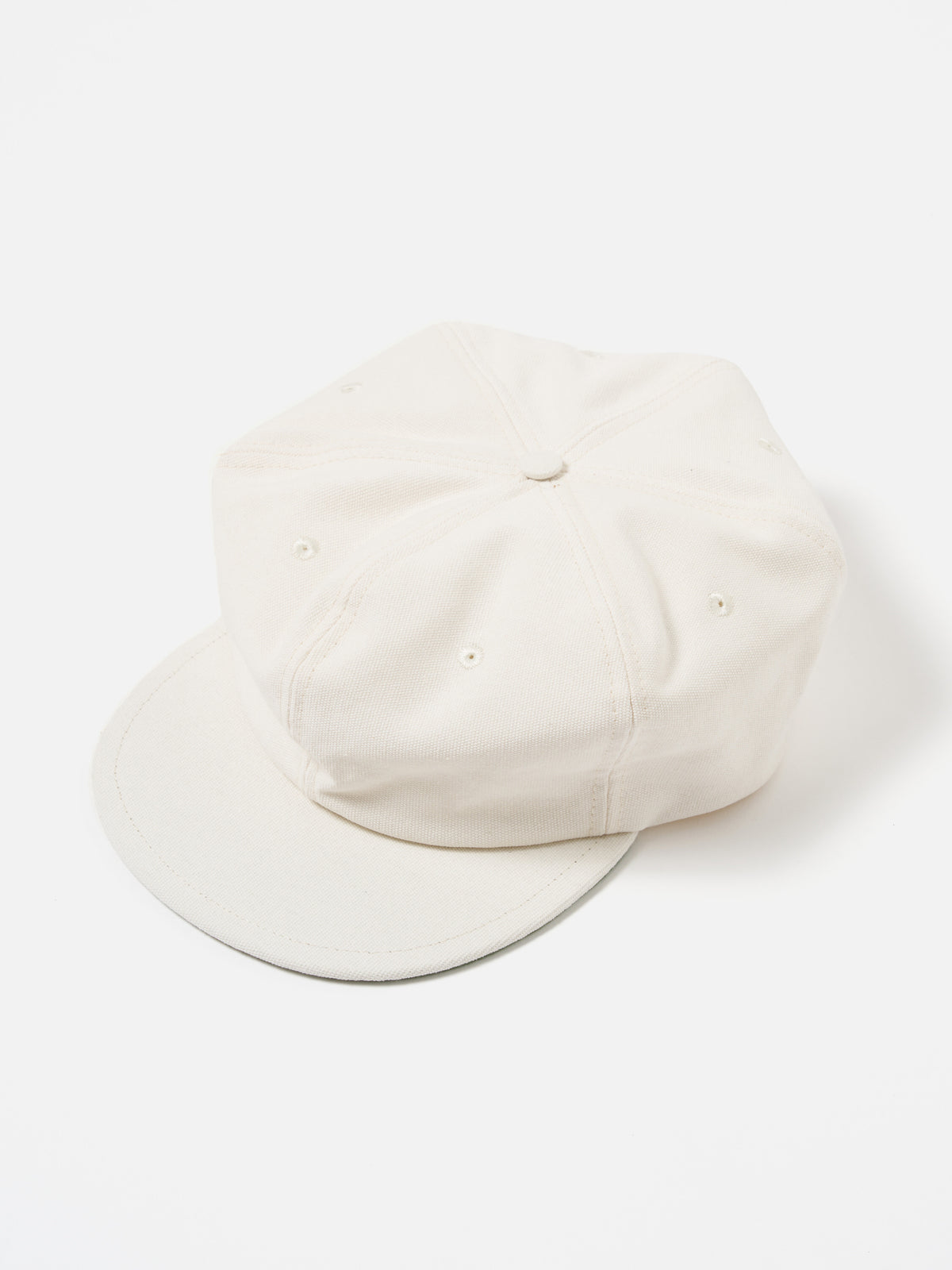 Universal Works Cricket Cap in Ecru Canvas