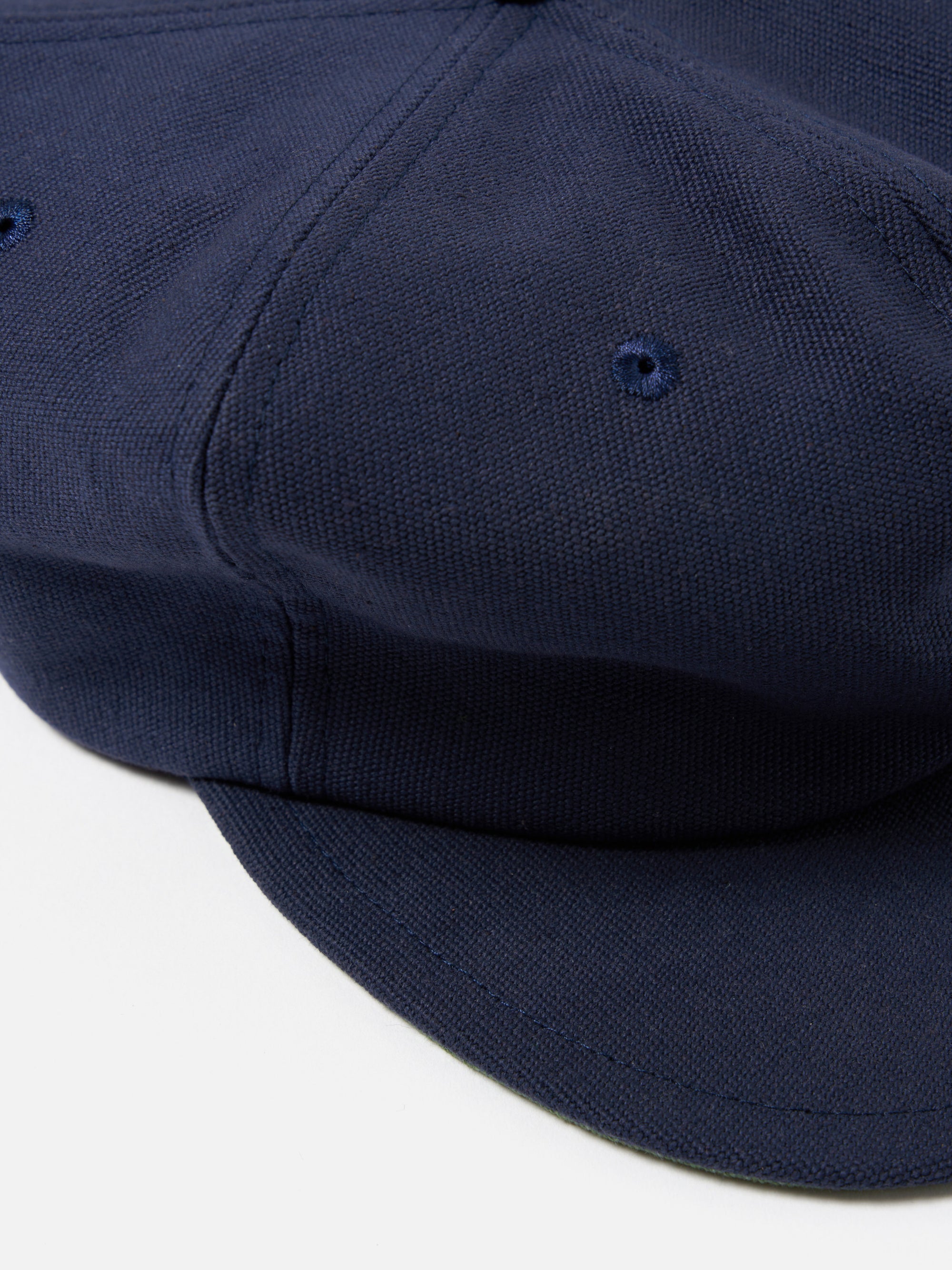 Universal Works Cricket Cap in Navy Canvas