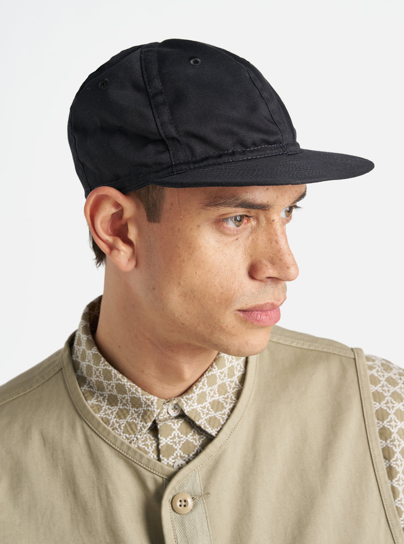 Universal Works Mechanics Hat in Black Twill Cotton