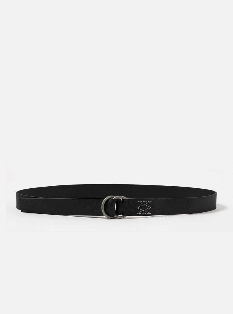 Universal Works O Ring Belt in Black Leather