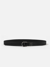 Universal Works O Ring Belt in Black Leather