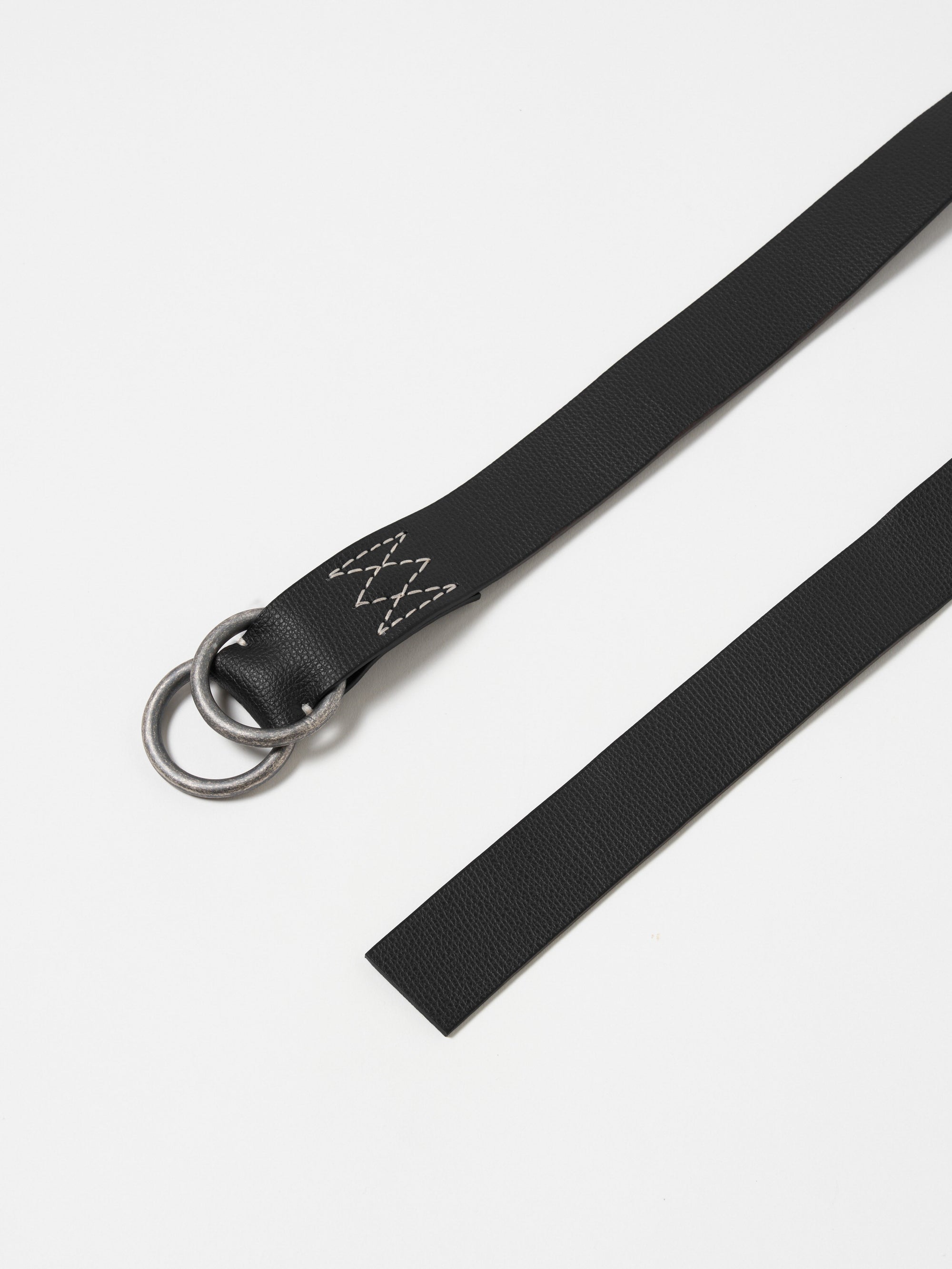 Universal Works O Ring Belt in Black Leather