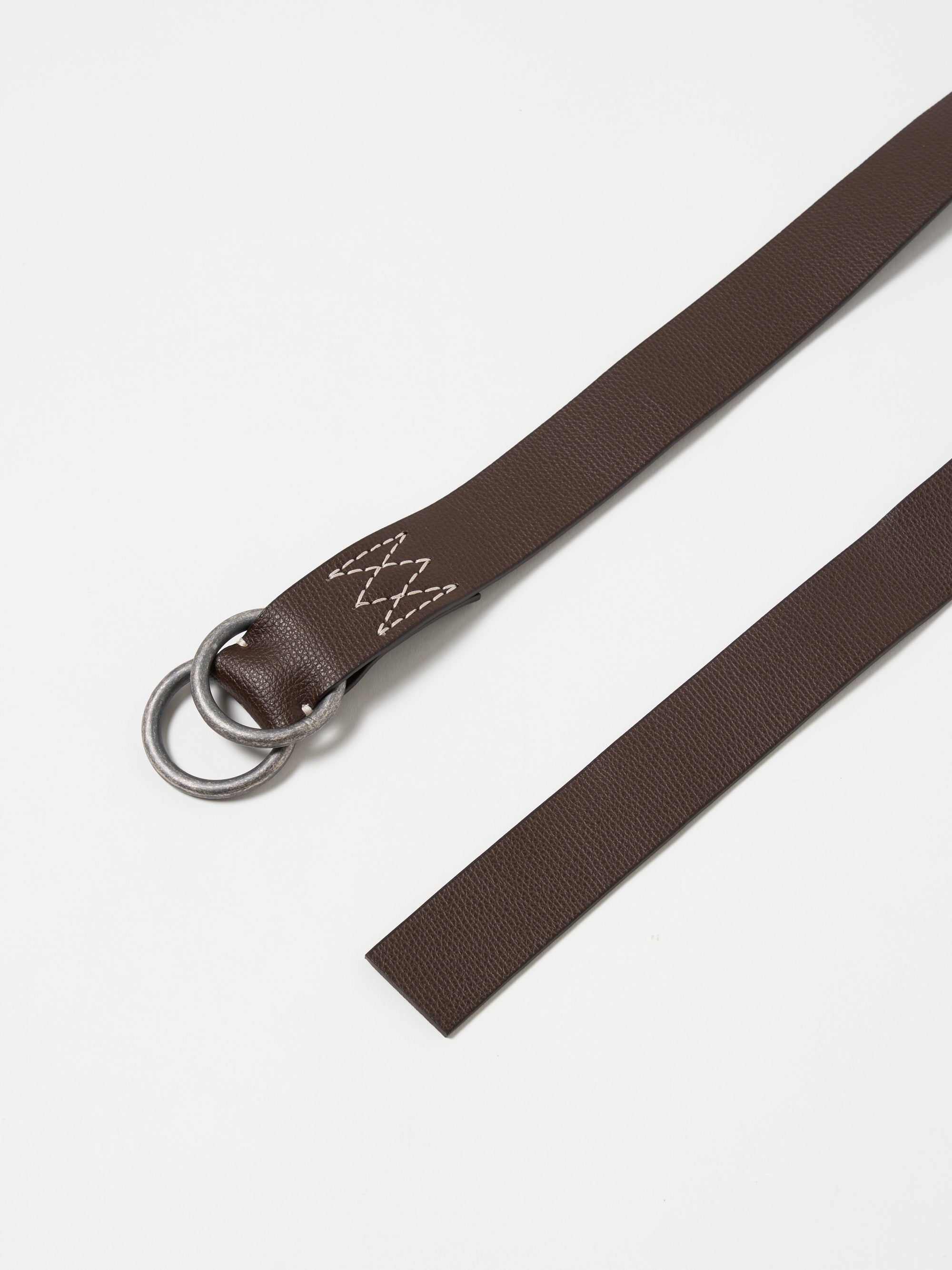 Universal Works O Ring Belt in Brown Leather