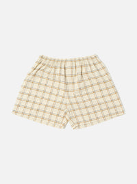 Universal Works Boxer Short in Ecru PJ Plaid