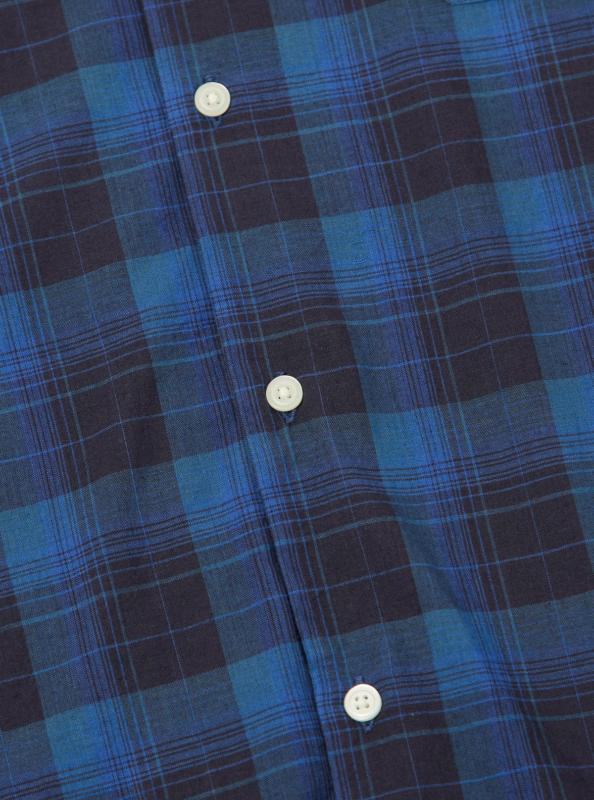 Universal Works Long Pyjama Set in Navy/Blue Check