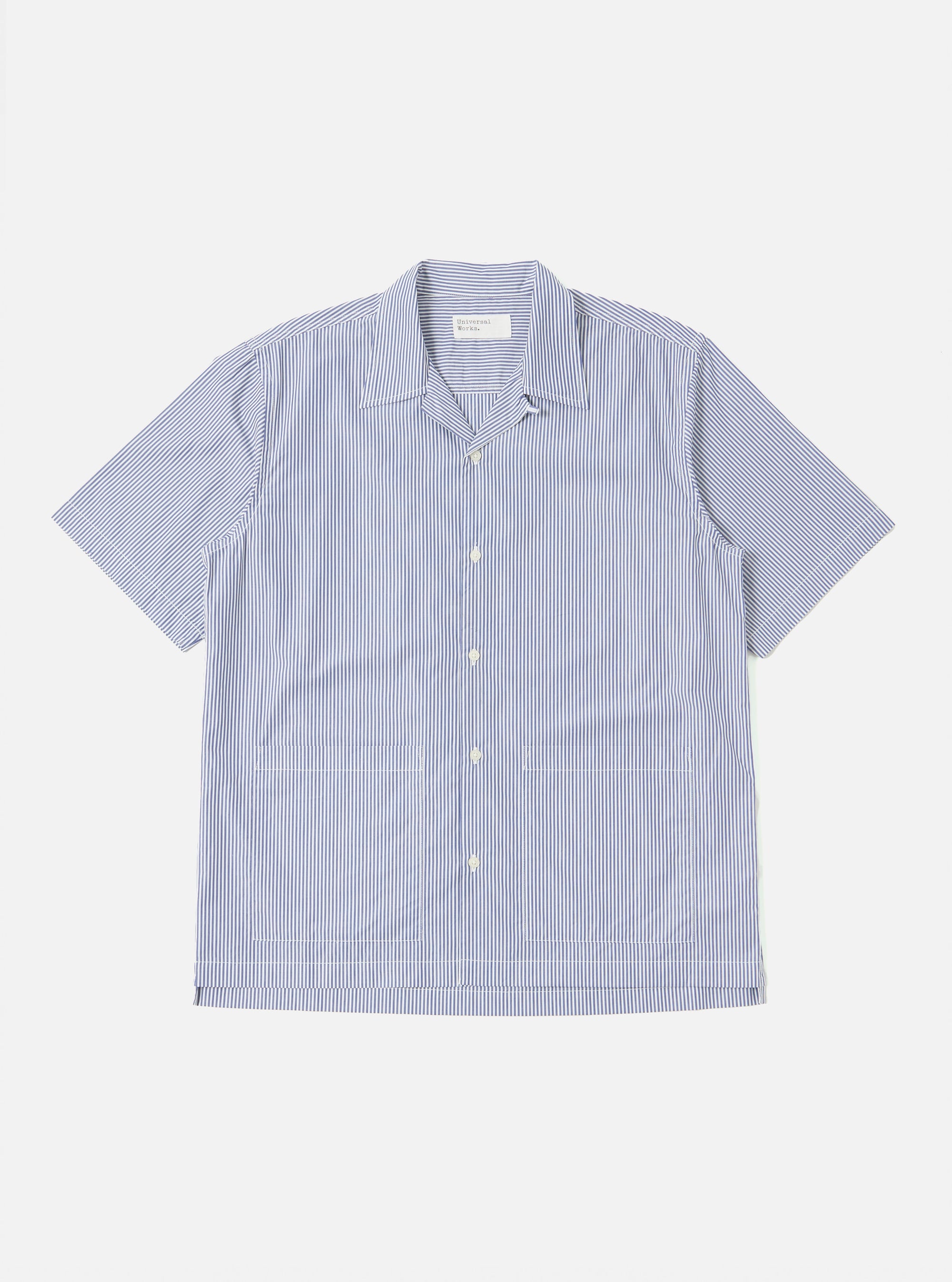 Universal Works Short Pyjama Set in Navy Classic Stripe