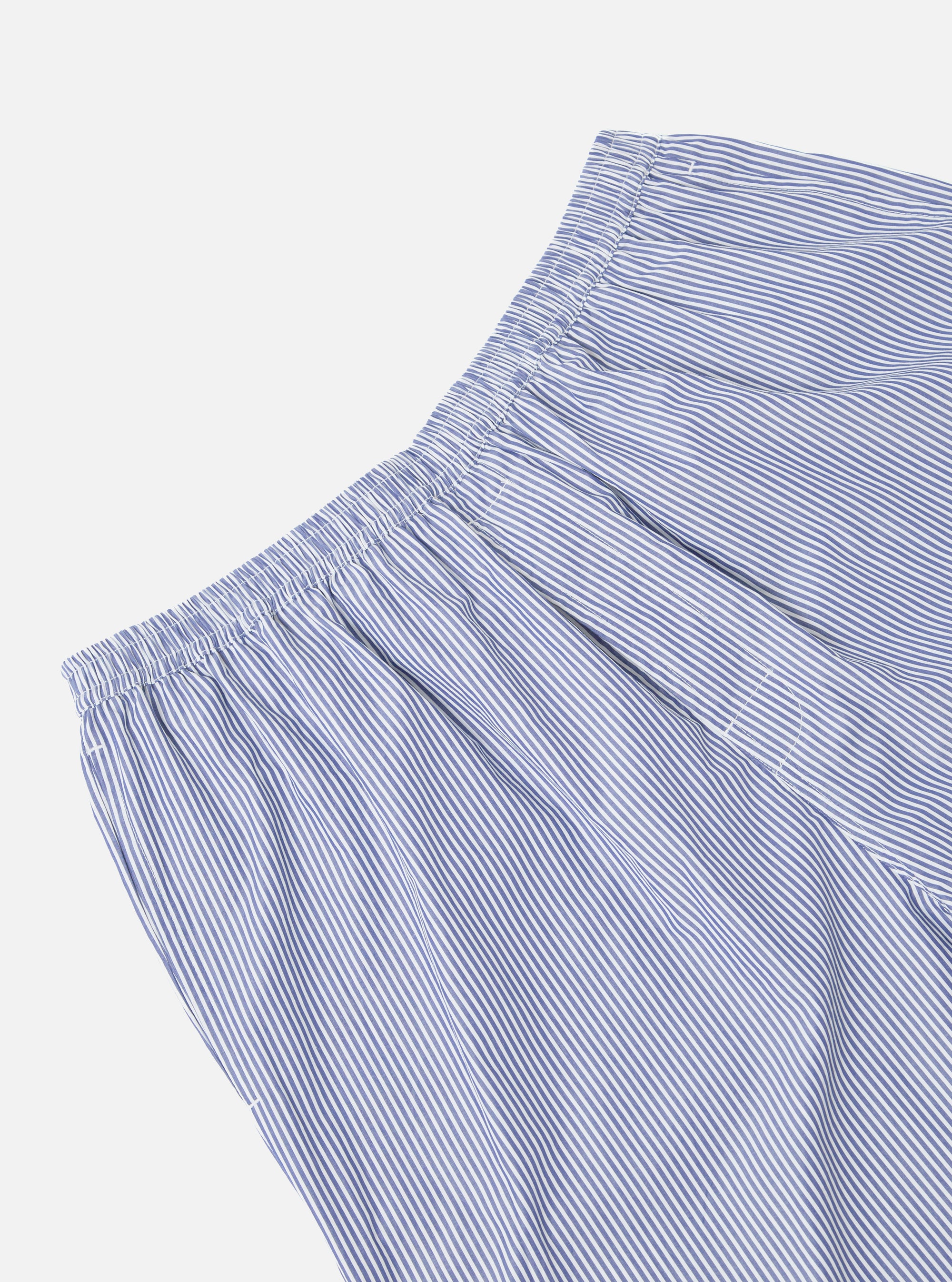 Universal Works Short Pyjama Set in Navy Classic Stripe