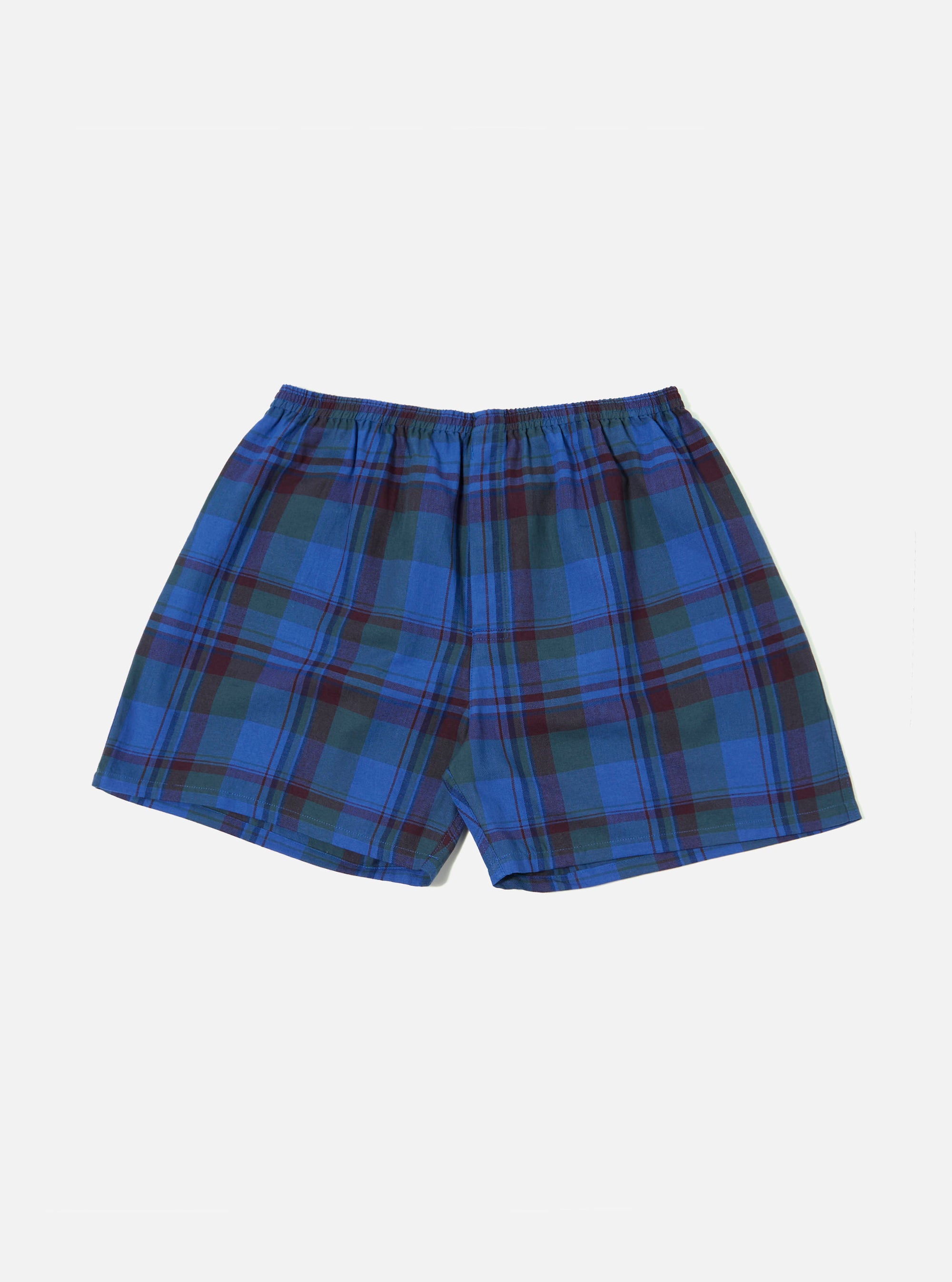 Universal Works Boxer Short in Blue Kip Check