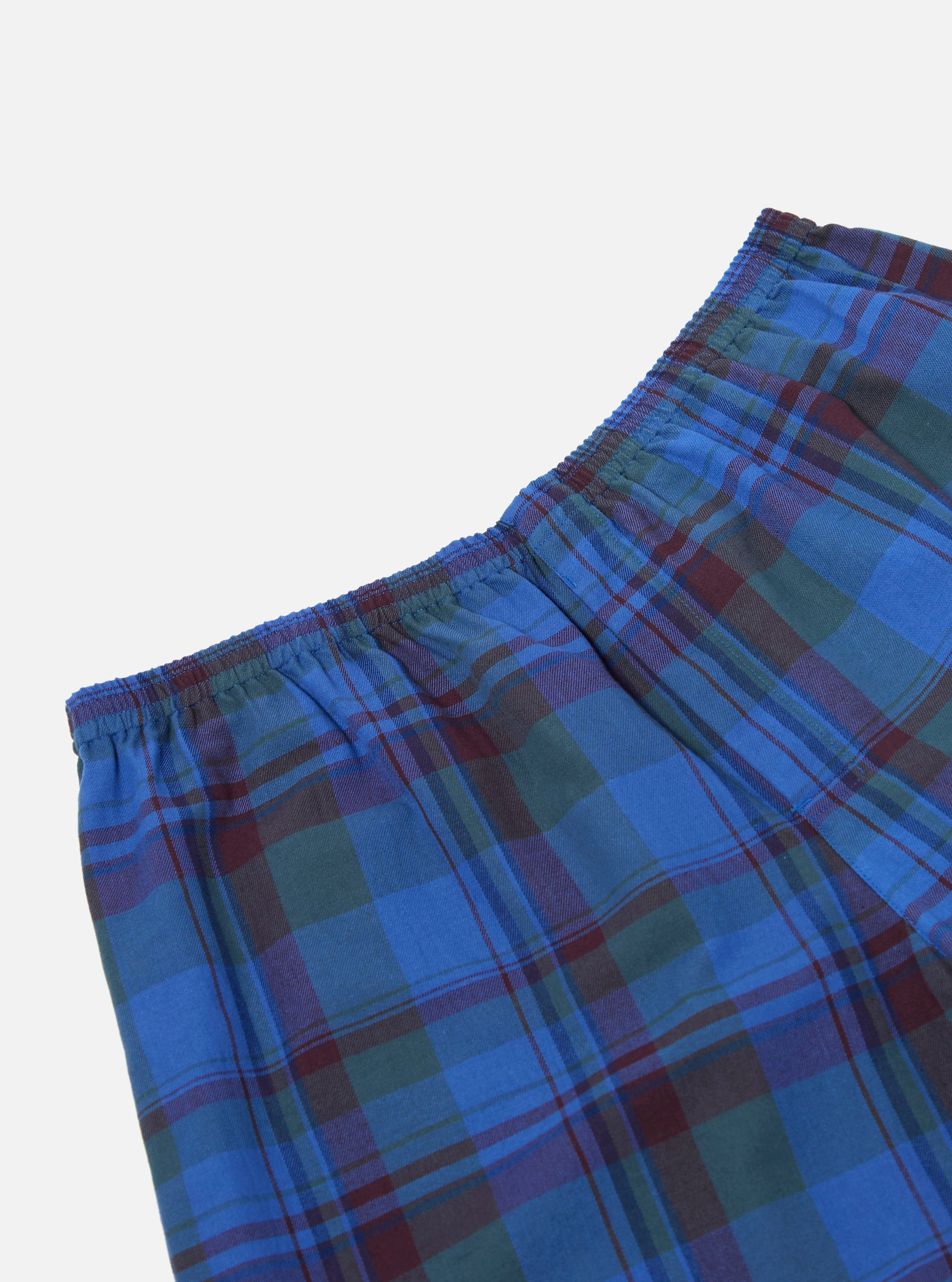 Universal Works Boxer Short in Blue Kip Check
