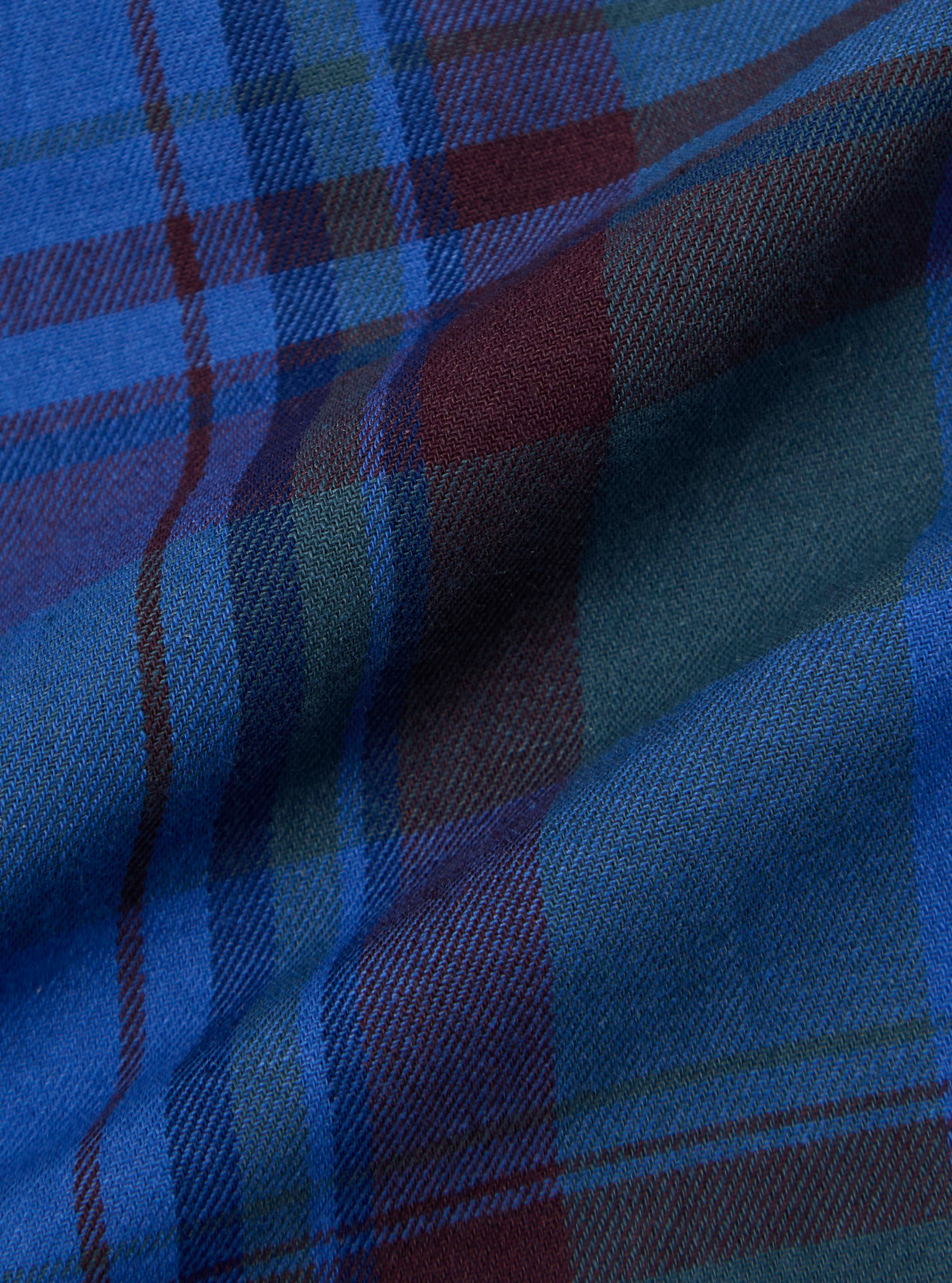 Universal Works Boxer Short in Blue Kip Check