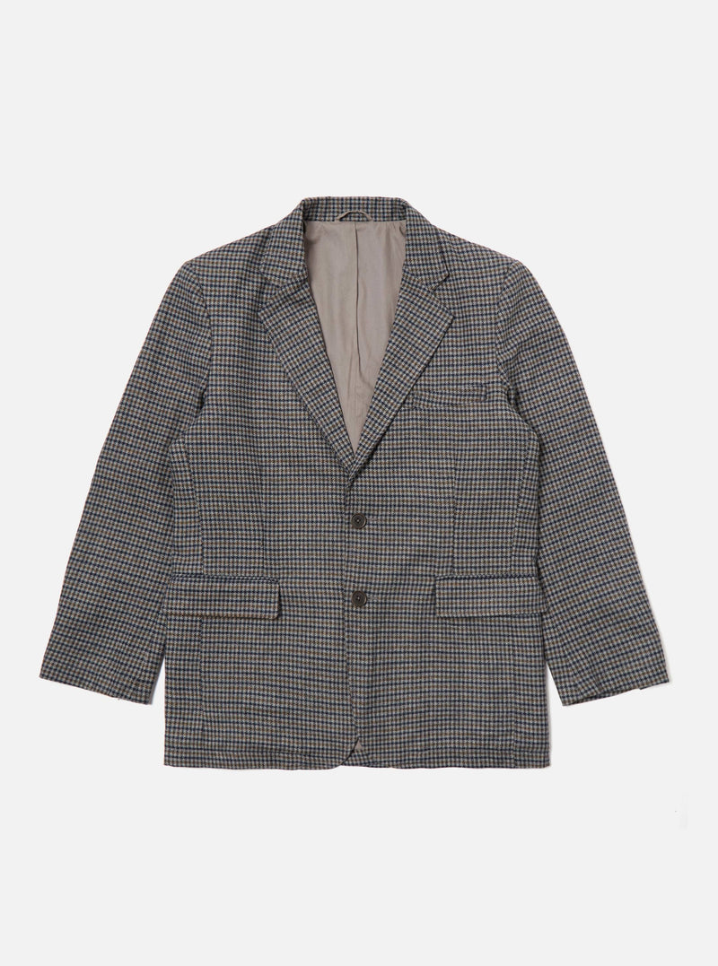 Charcoal Houndstooth Wool Mix Boston Blazer