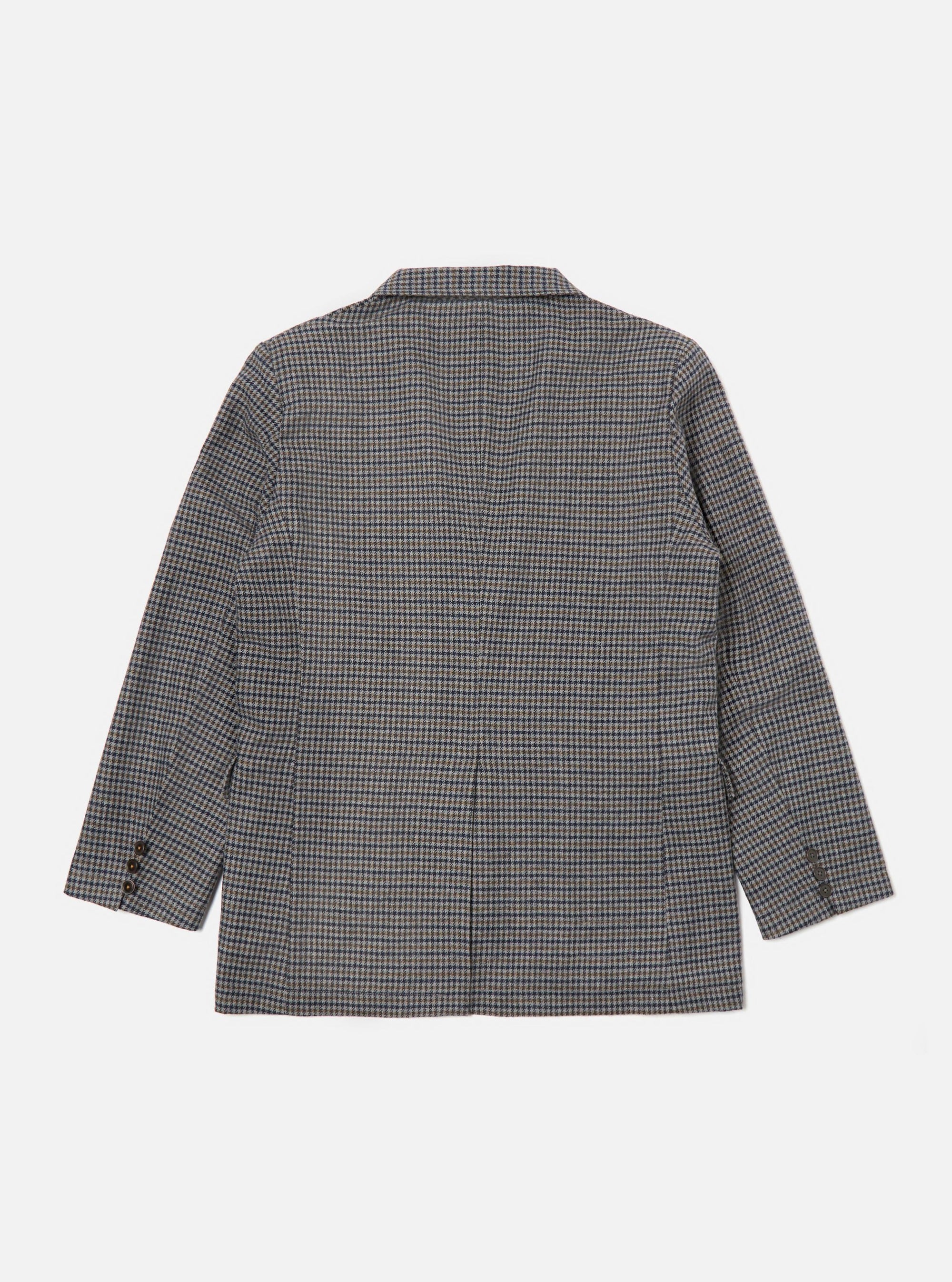 Charcoal Houndstooth Wool Mix Boston Blazer