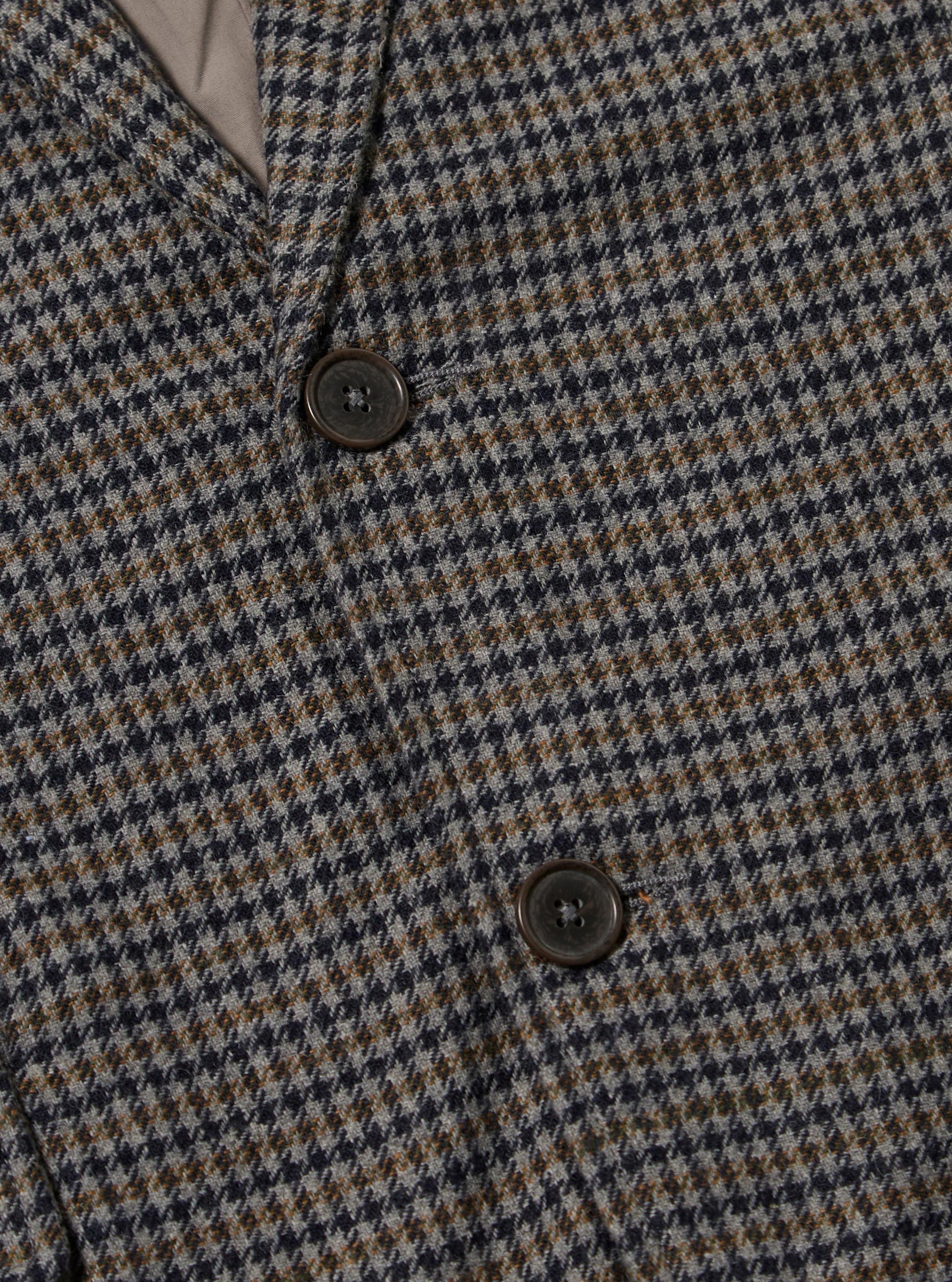 Charcoal Houndstooth Wool Mix Boston Blazer