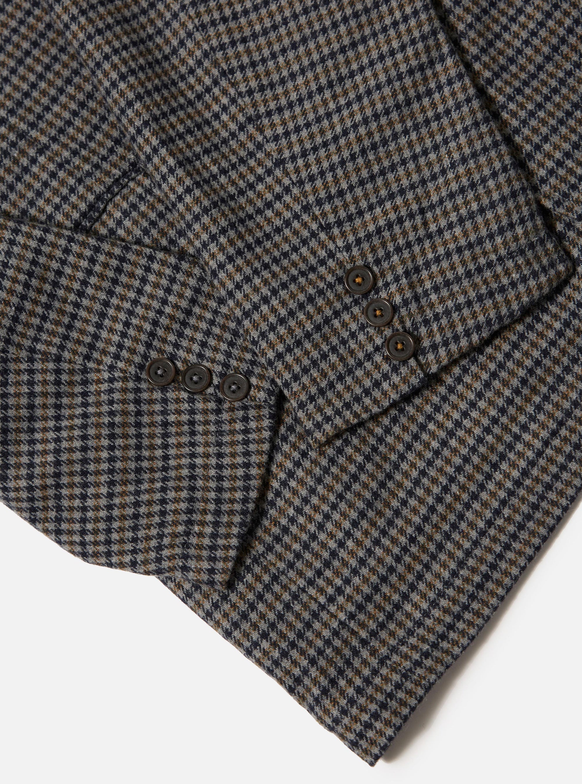 Charcoal Houndstooth Wool Mix Boston Blazer