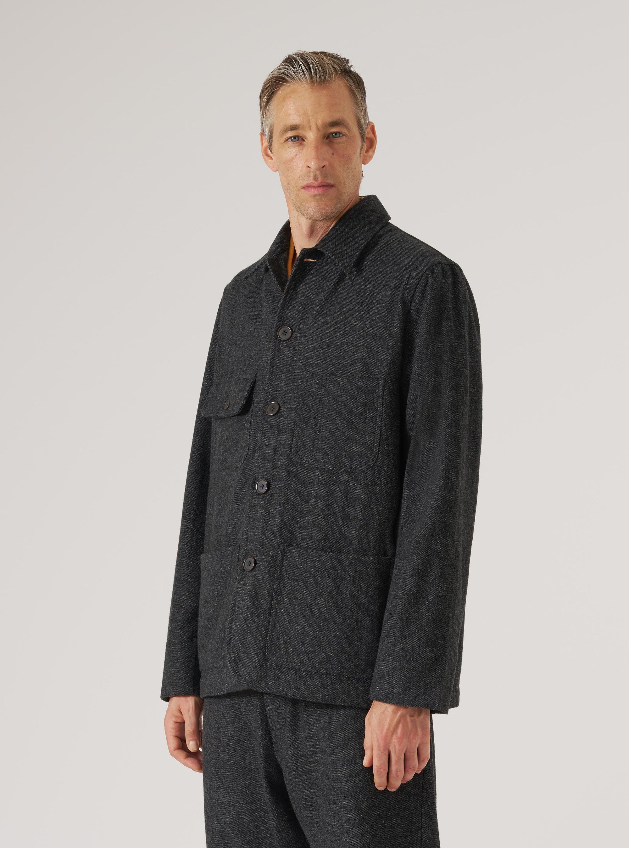 Grey Anders Wool Upcycled Merchant Jacket