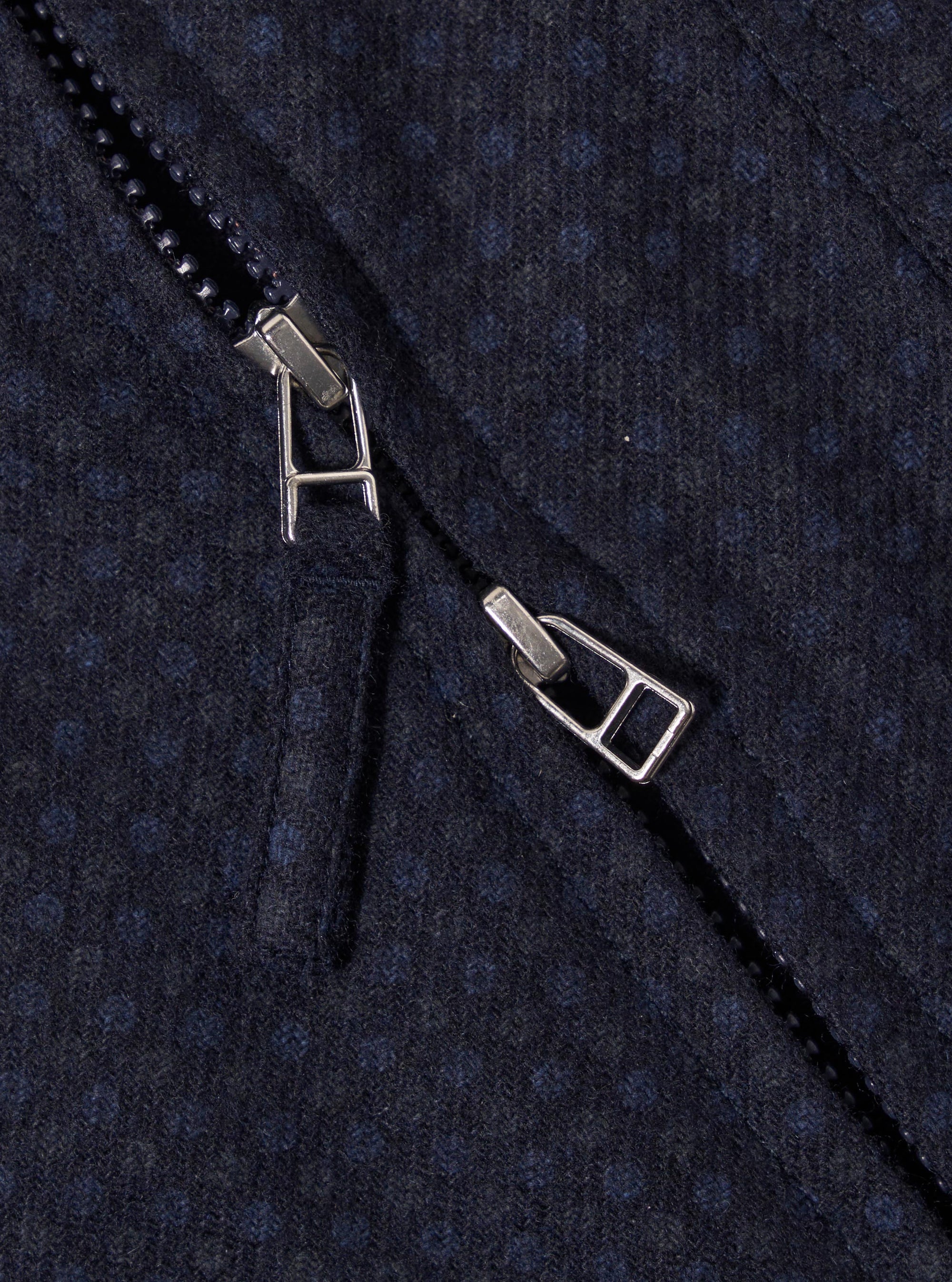 Navy Dot Print Flannel Rose Bowl Jacket
