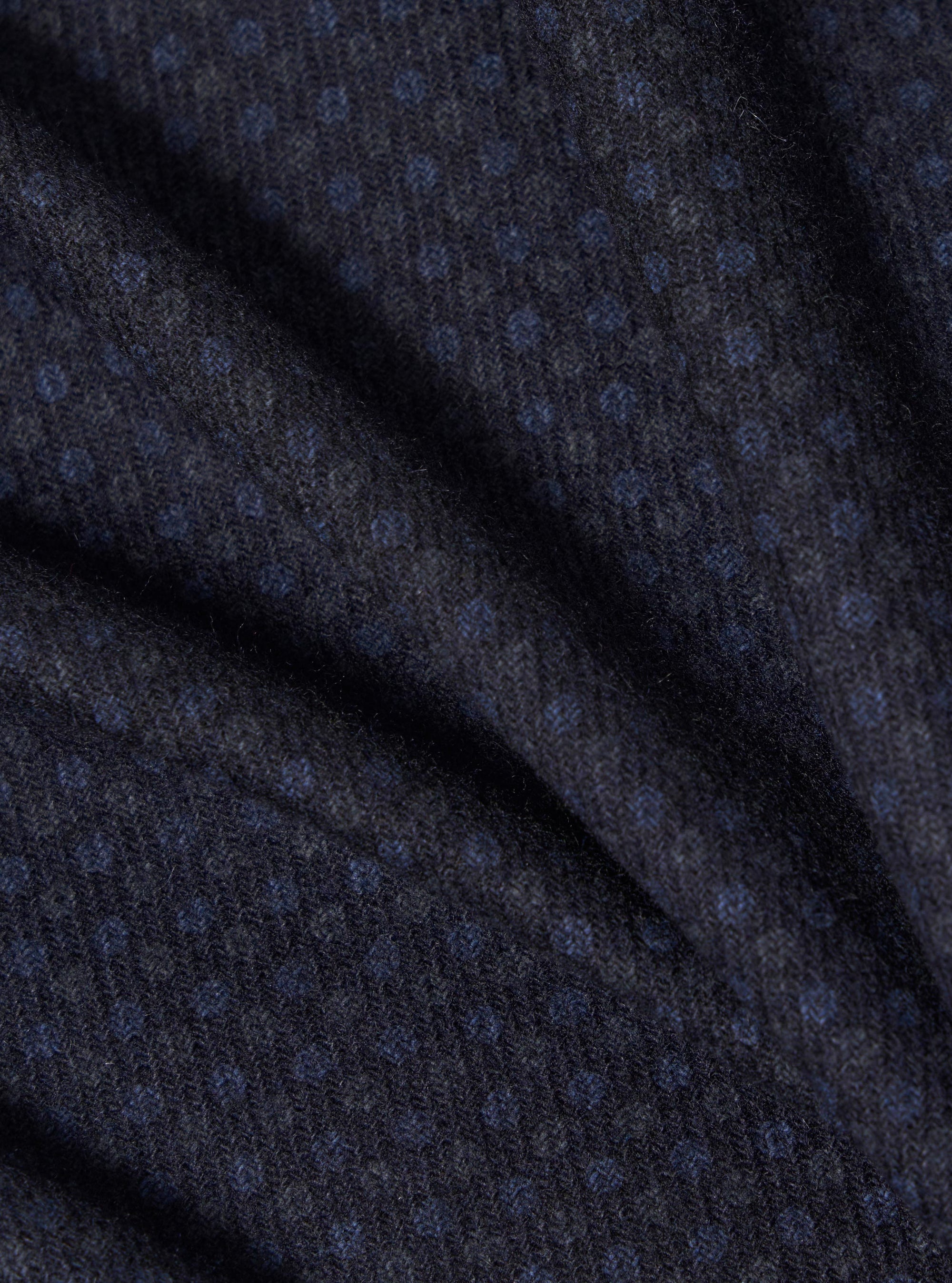Navy Dot Print Flannel Rose Bowl Jacket