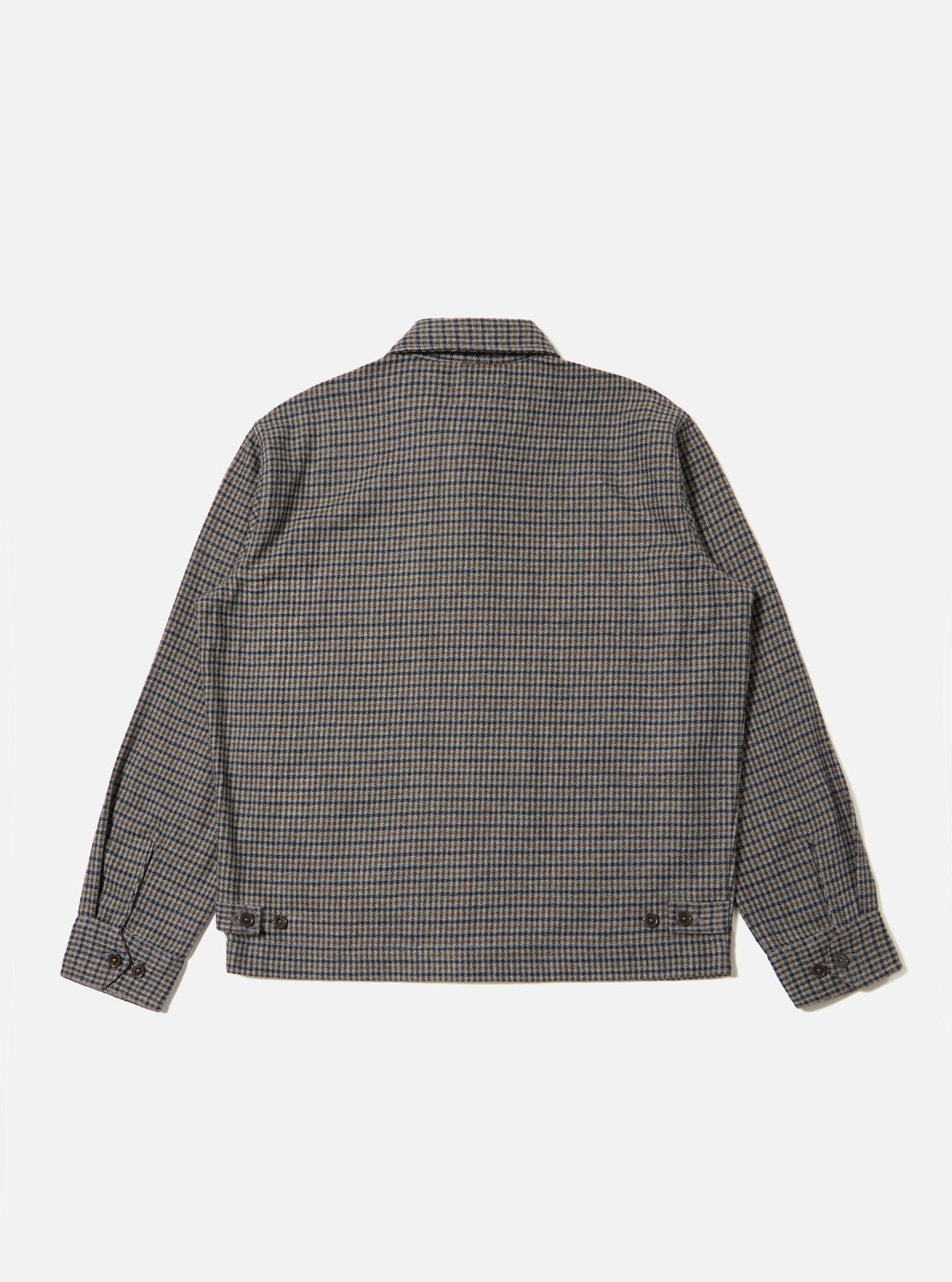Charcoal Houndstooth Wool Mix Windcheater