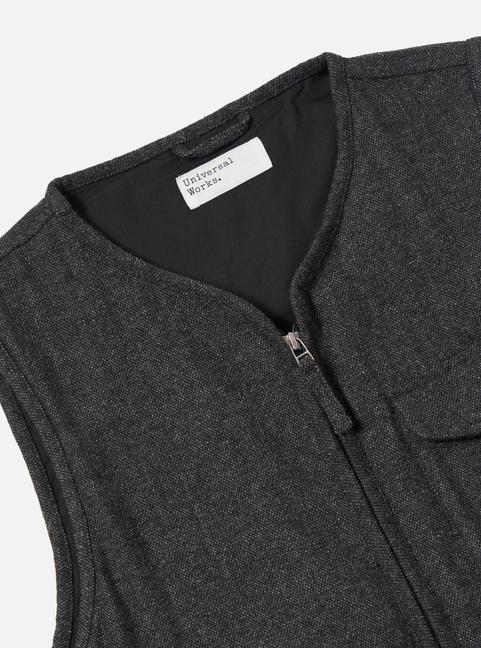 Grey Anders Wool Upcycled Parachute Liner Gilet