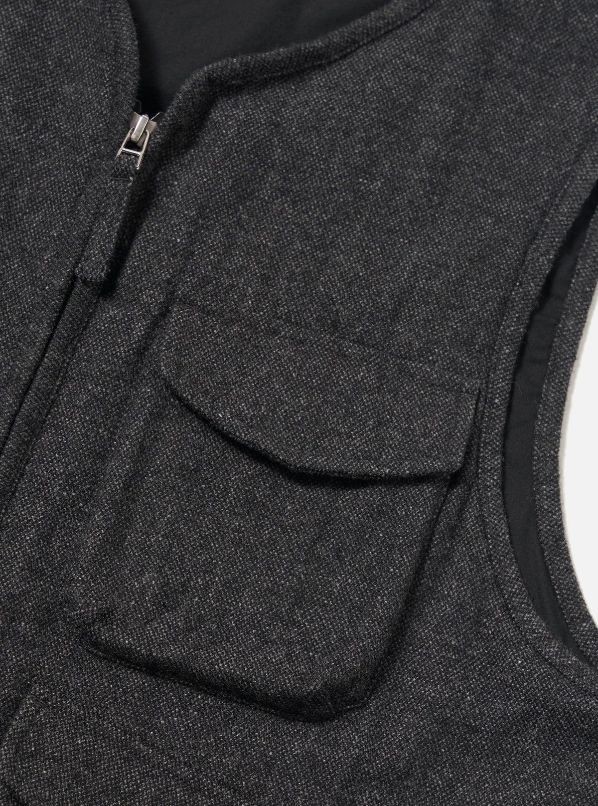 Grey Anders Wool Upcycled Parachute Liner Gilet