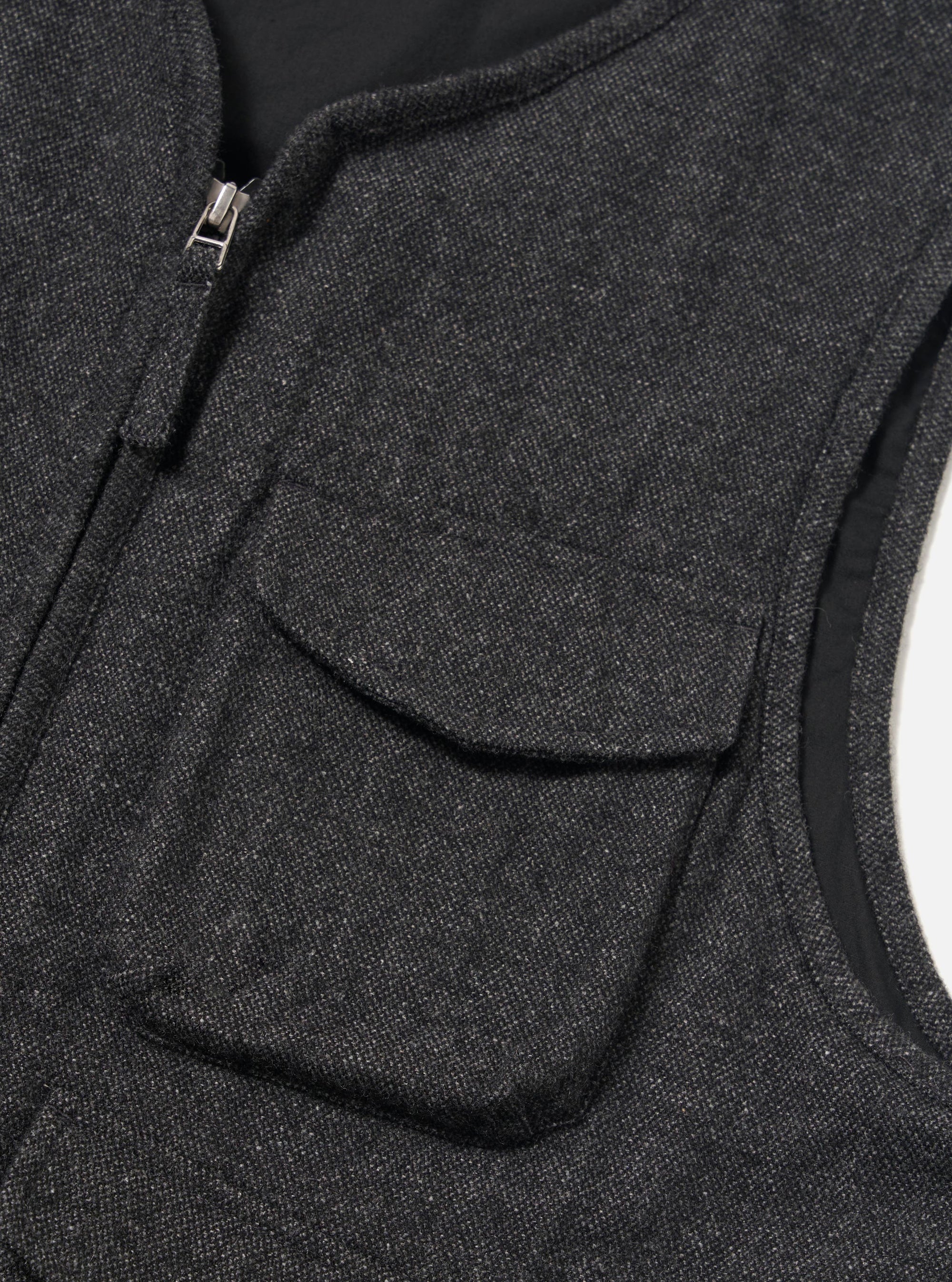 Grey Anders Wool Upcycled Parachute Liner Gilet