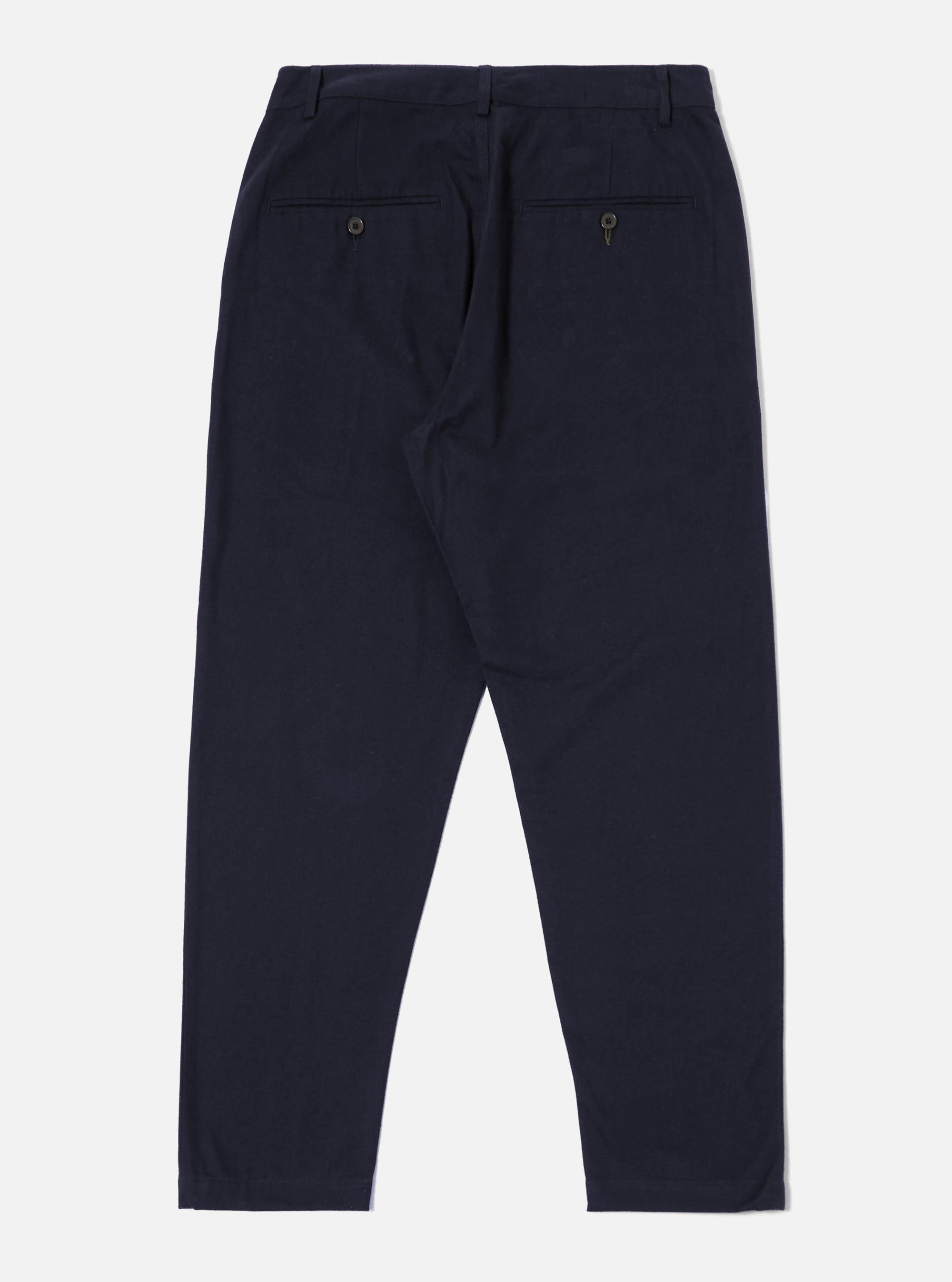 Navy Brushed Moleskin Military Chino
