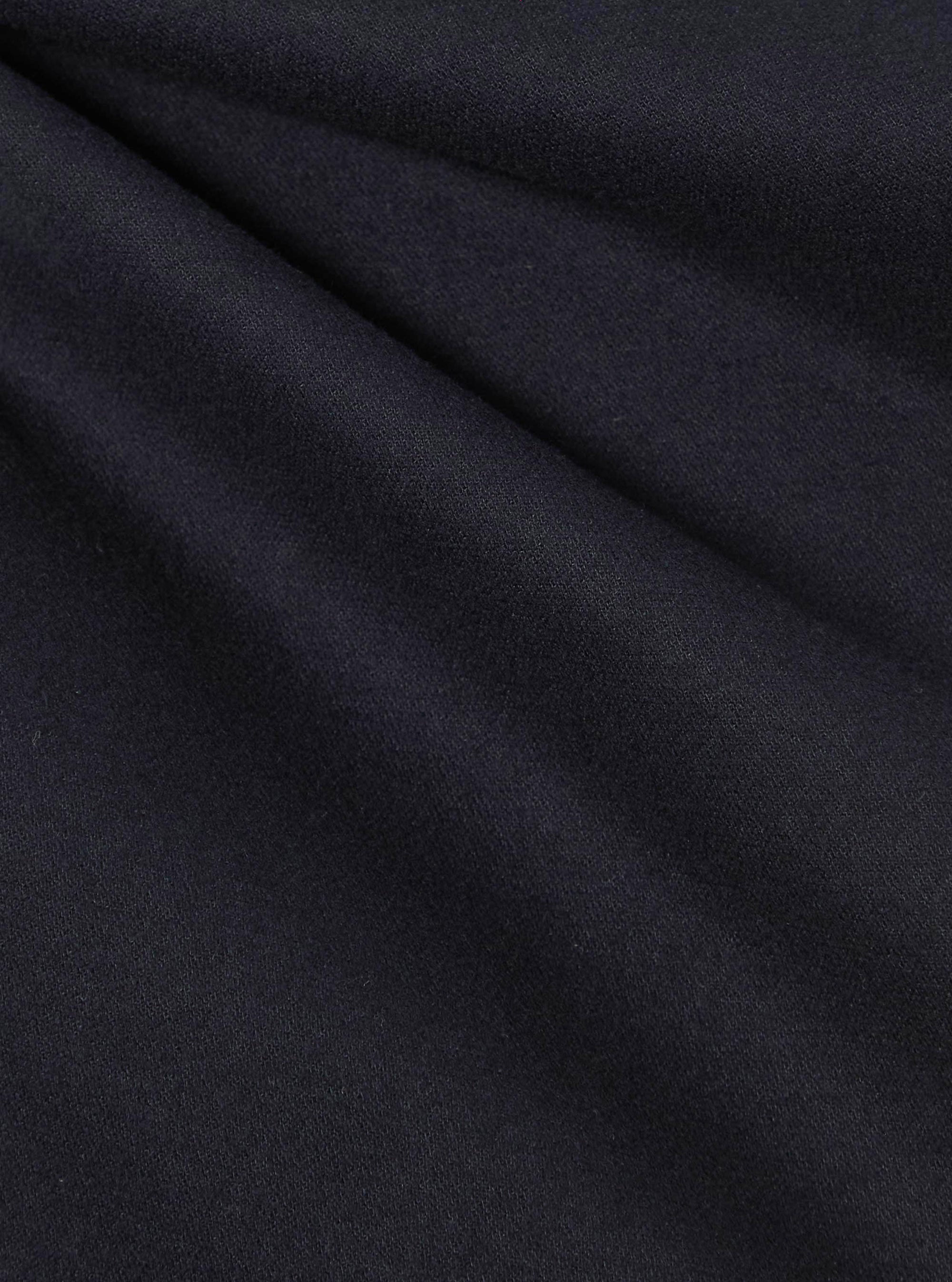 Navy Brushed Moleskin Military Chino