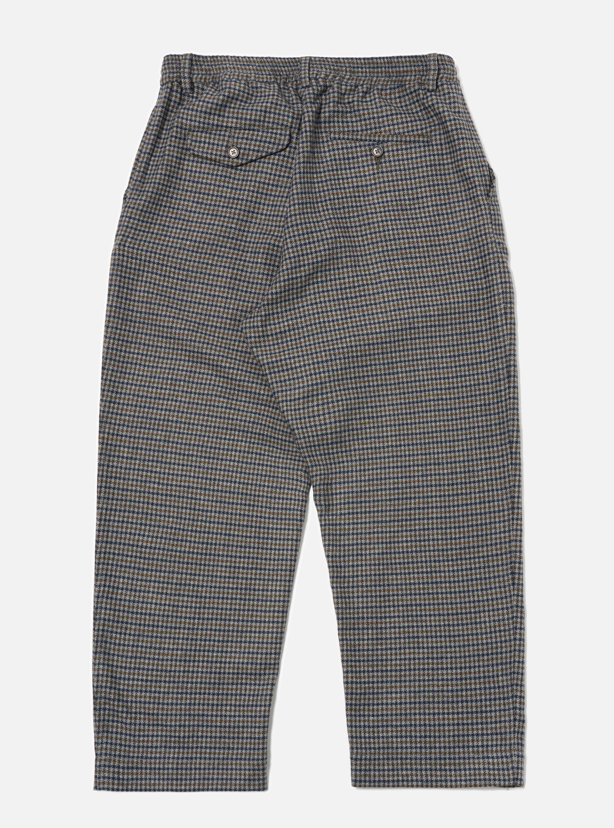 Charcoal Houndstooth Wool Mix Oxford Pant
