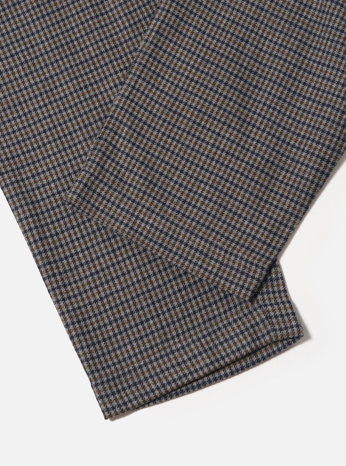 Charcoal Houndstooth Wool Mix Oxford Pant