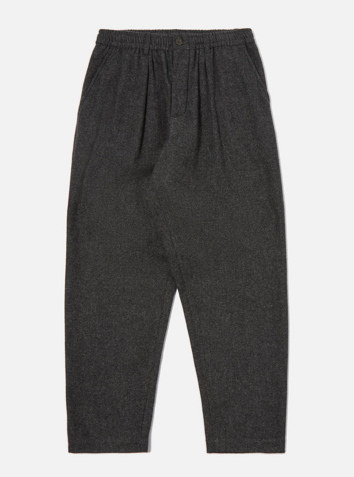 Grey Anders Wool Upcycled Pleated Track Pant