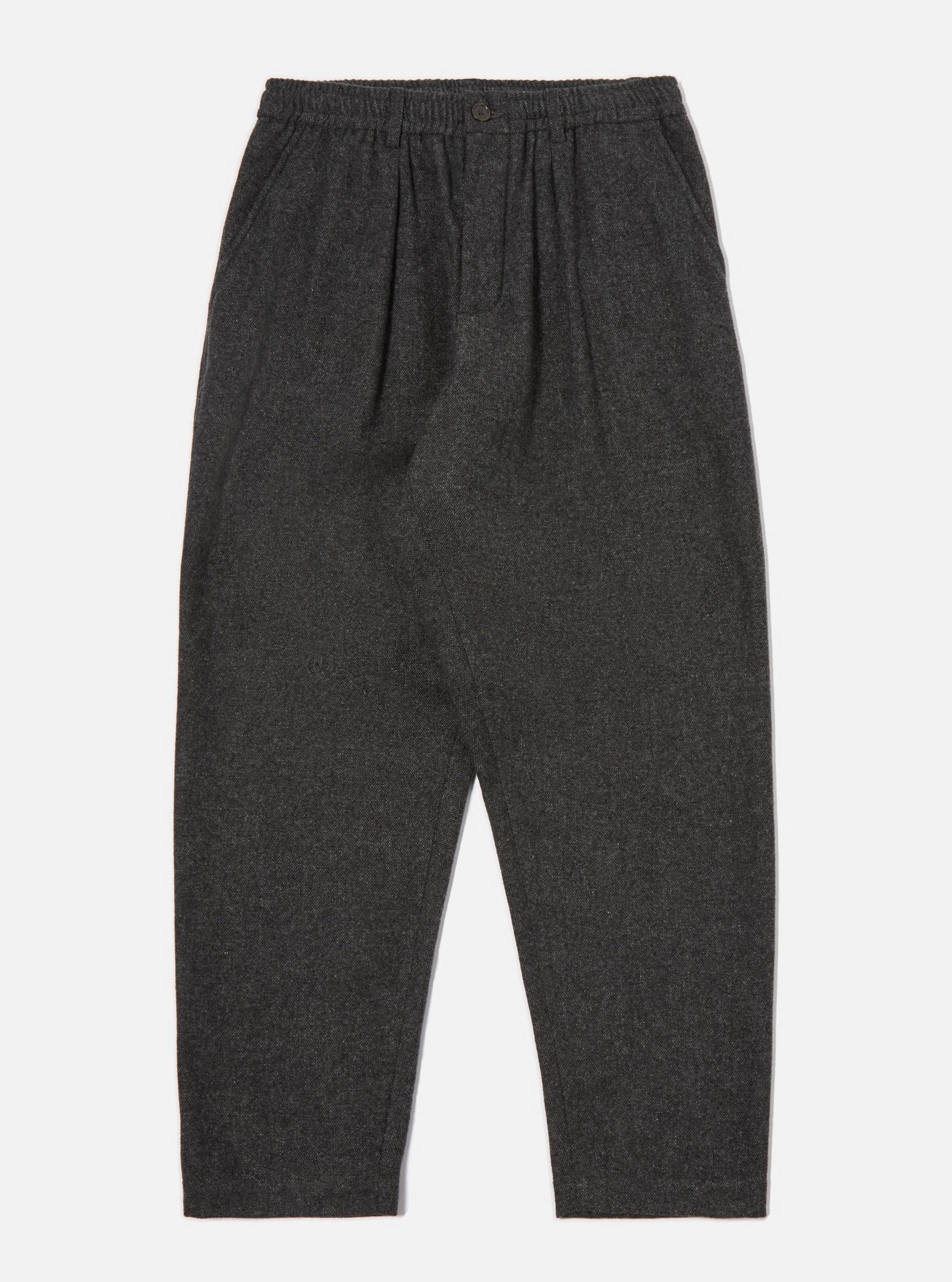 Grey Anders Wool Upcycled Pleated Track Pant